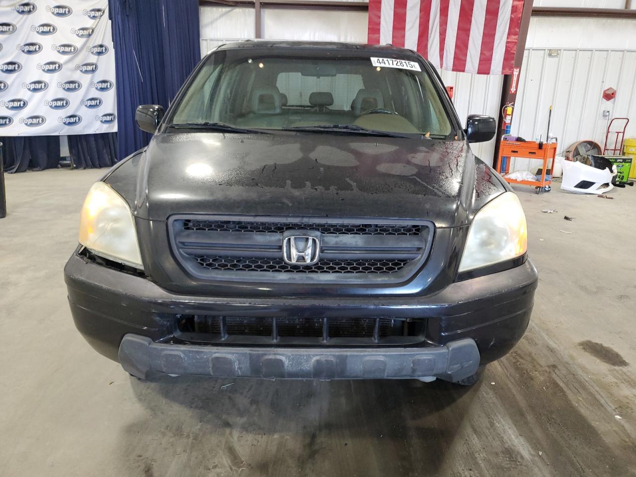 2004 Honda Pilot VIN 2HKYF18564H513740 Copart auction photo, side / front end damage thumbnail 5