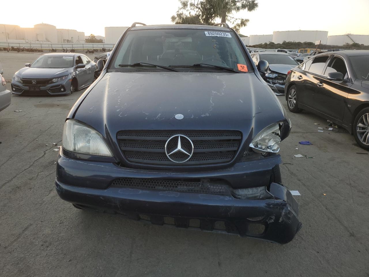 2001 Mercedes-Benz M-klasse VIN 4JGAB72E91A260677 Copart auction photo, rear end / front end damage thumbnail 5