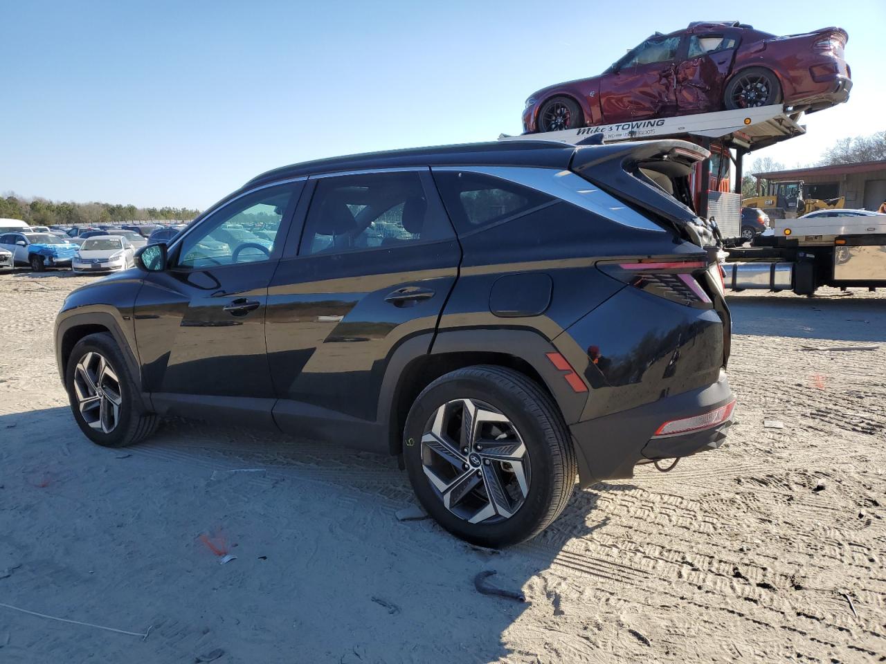 2022 Hyundai Tucson VIN KM8JFCA13NU057459 Copart auction photo, rear end / minor dent/scratches damage thumbnail 2