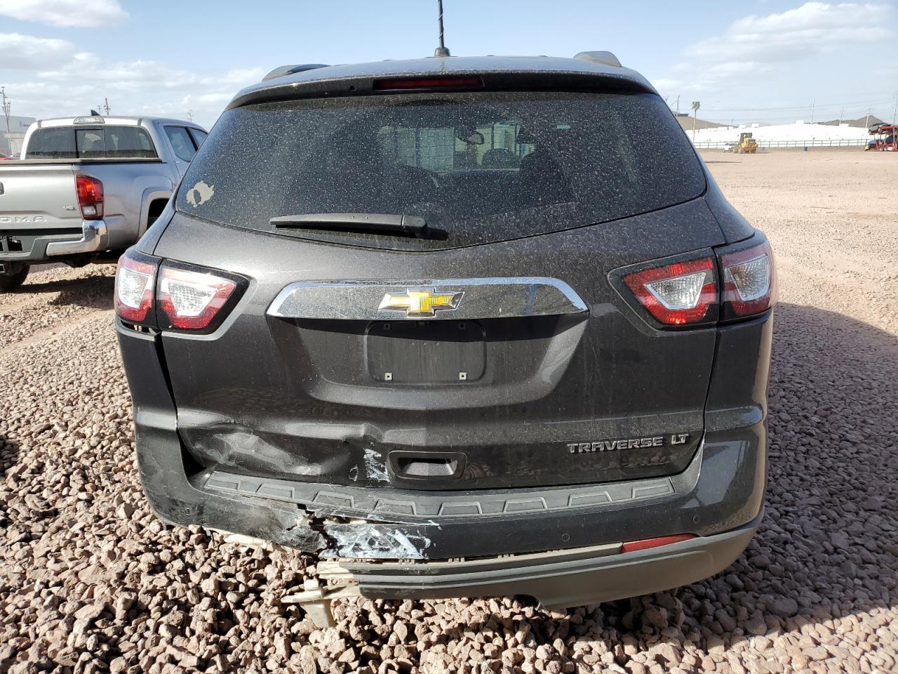 2015 Chevrolet Traverse VIN 1GNKRGKD6FJ289595 Copart auction photo, rear end damage thumbnail 6