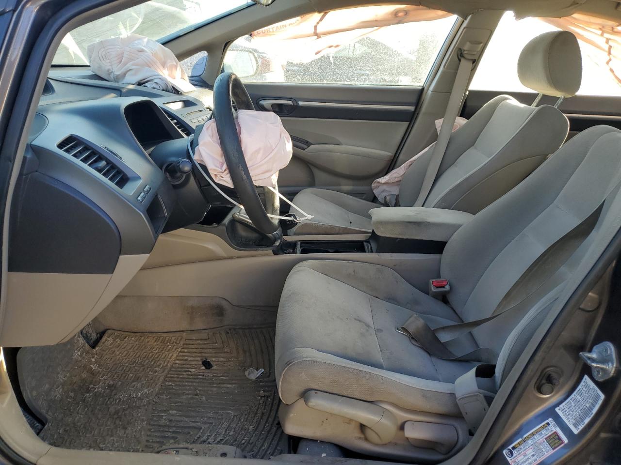 2009 Honda Civic VIN 19XFA16879E030918 Copart auction photo, front end / side damage thumbnail 7