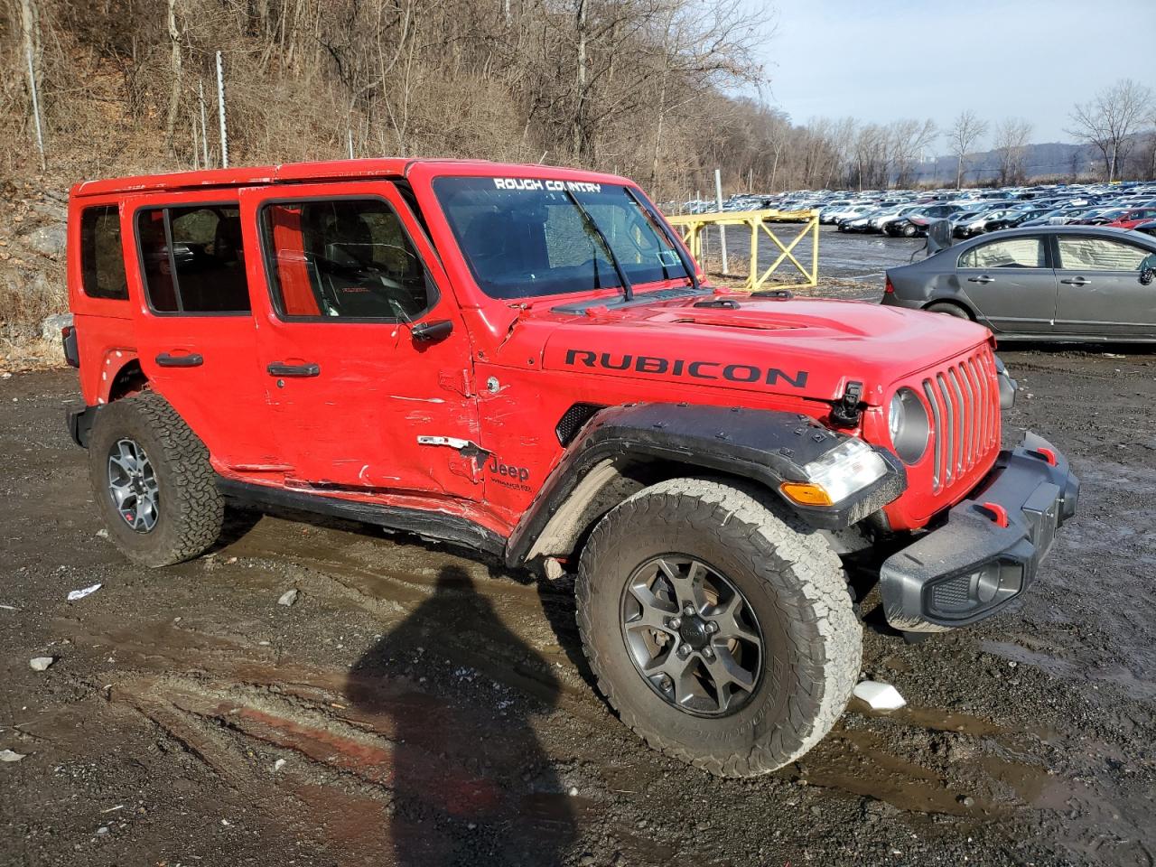 2021 Jeep Wrangler VIN 1C4HJXFN6MW606014 Copart auction photo, all over / rollover damage thumbnail 4