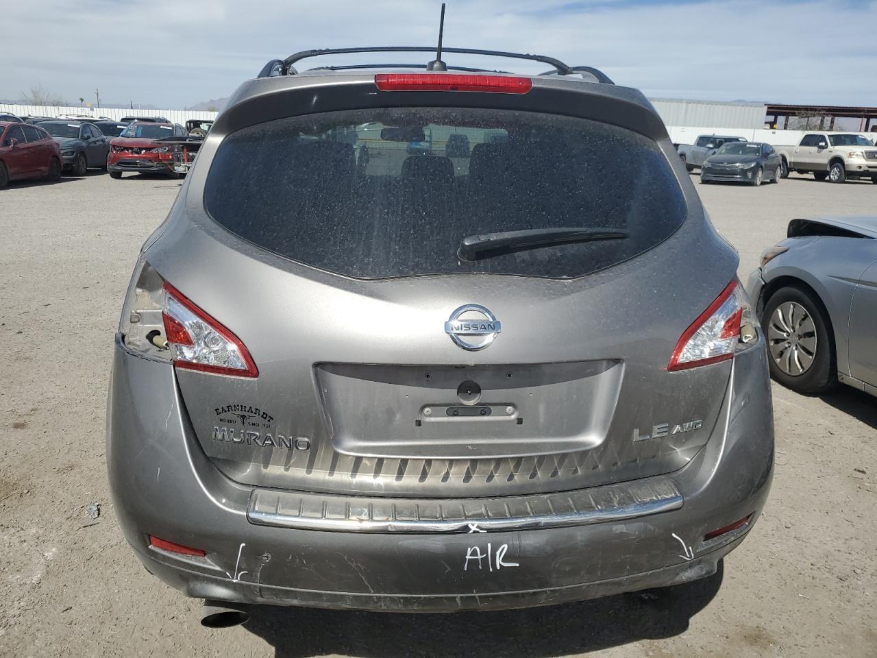 2011 Nissan Murano VIN JN8AZ1MW7BW181312 Copart auction photo, rear end damage thumbnail 6