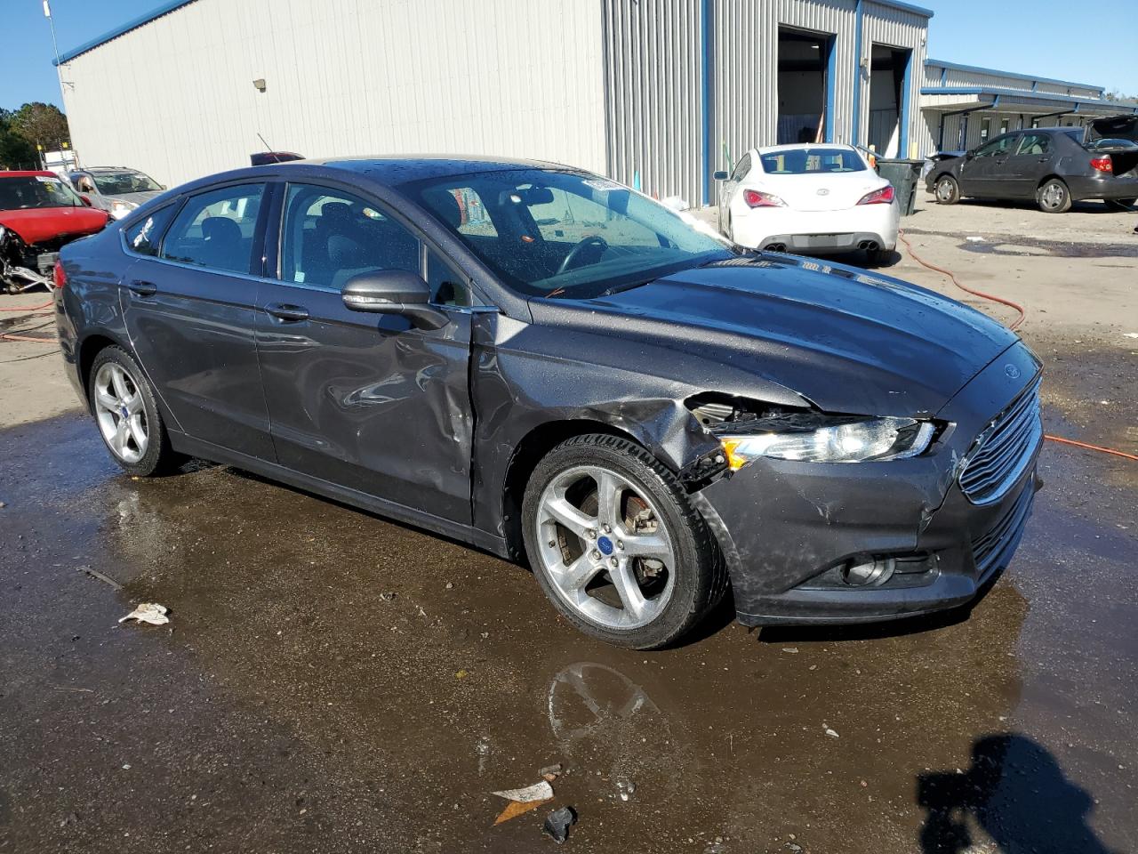 2015 Ford Fusion VIN 3FA6P0H91FR231013 Copart auction photo, front end / side damage thumbnail 4