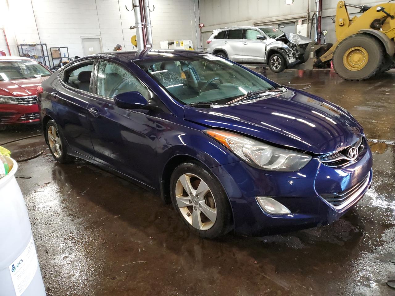 2013 Hyundai Elantra VIN 5NPDH4AE7DH306259 Copart auction photo, vandalism damage thumbnail 4