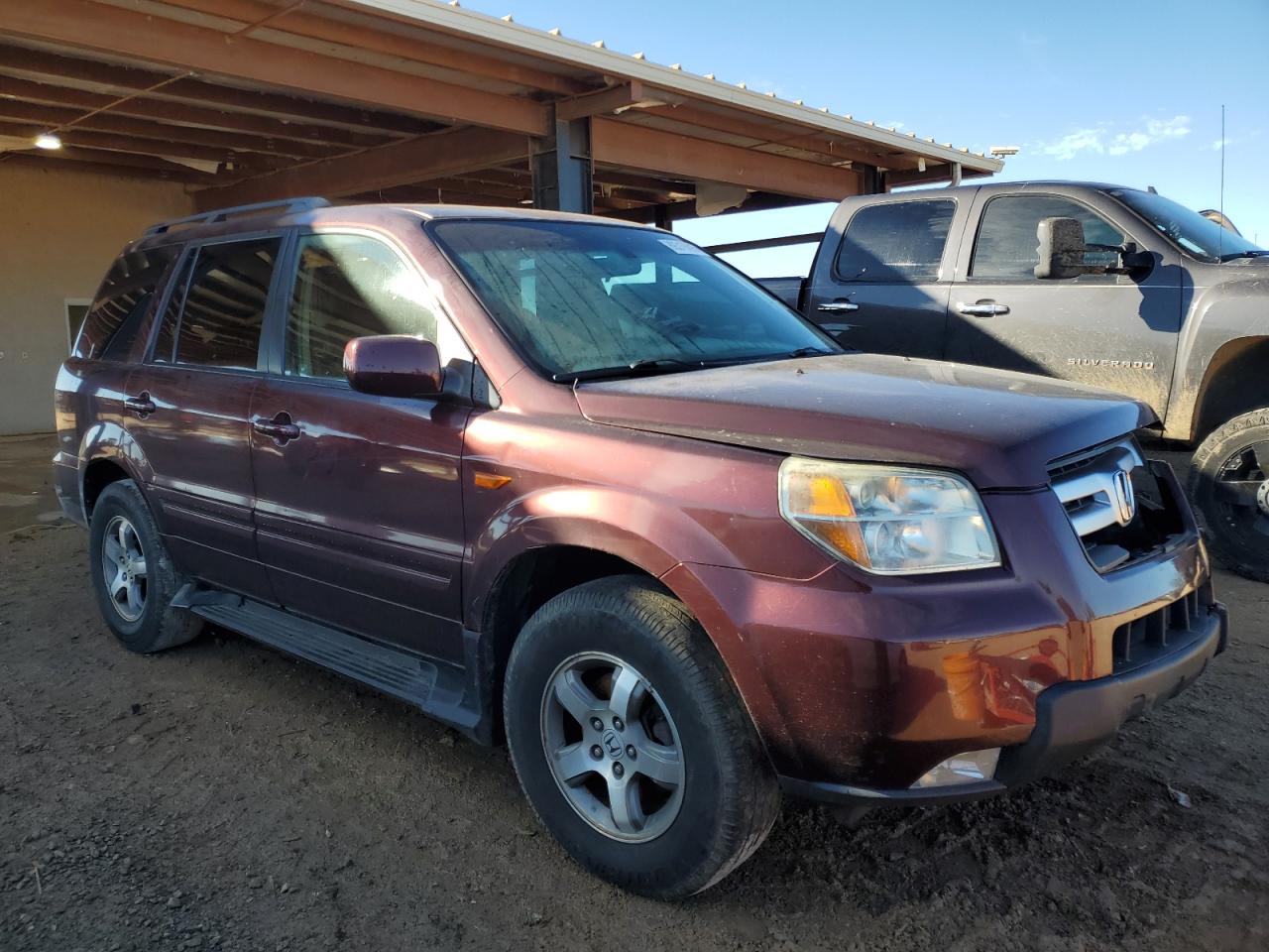 2007 Honda Pilot VIN 5FNYF28587B002605 Copart auction photo, front end damage thumbnail 4