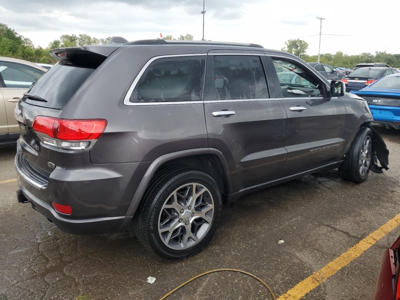 2020 Jeep Grand Cherokee VIN 1C4RJFCT0LC423791 Copart auction photo, front end / side damage thumbnail 3