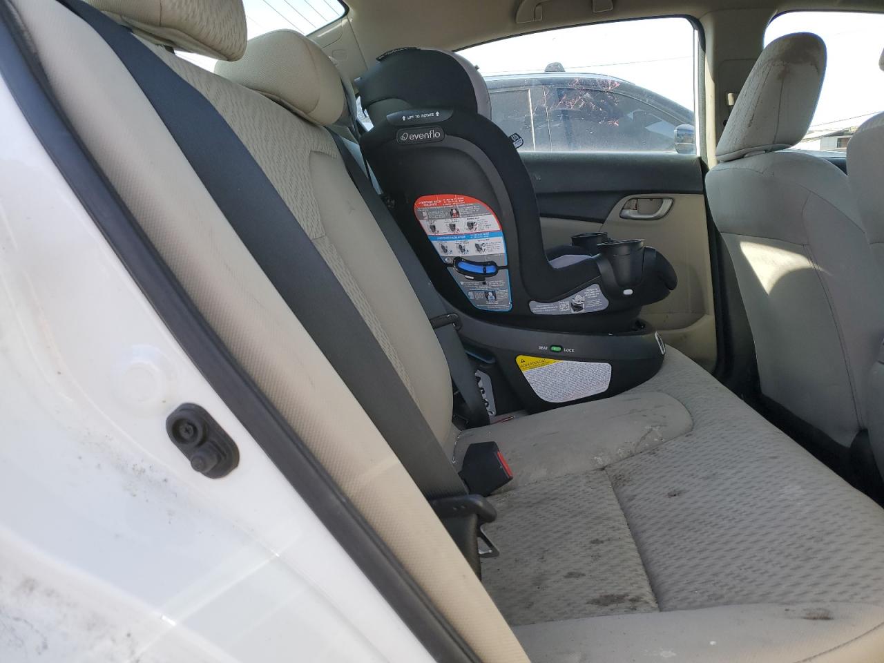 2015 Honda Civic VIN 19XFB2E57FE016054 Copart auction photo, rear end damage thumbnail 10