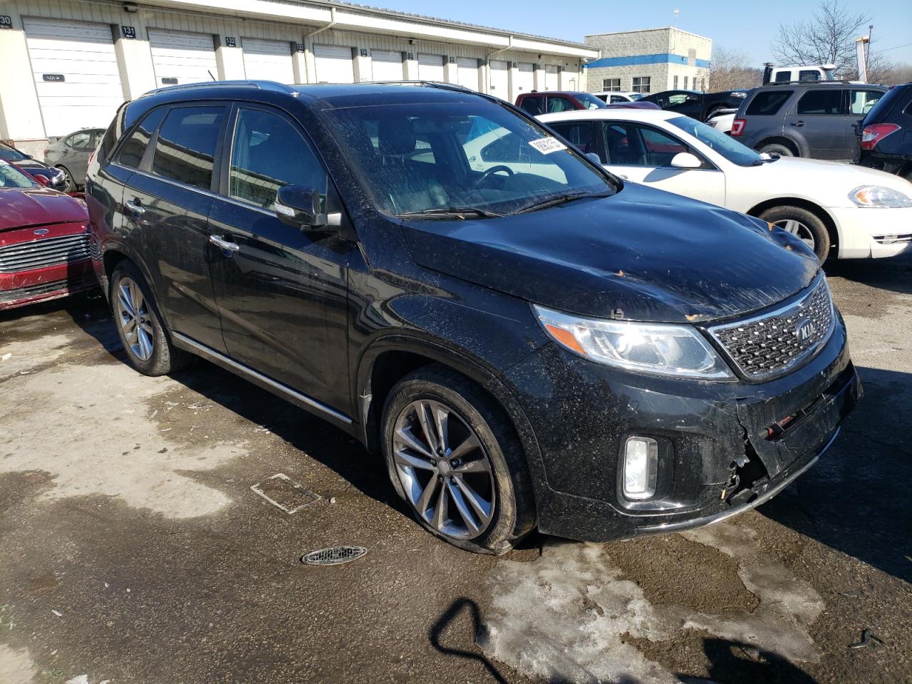 2014 KIA Sorento VIN 5XYKW4A7XEG488904 Copart auction photo, front end / undercarriage damage thumbnail 4