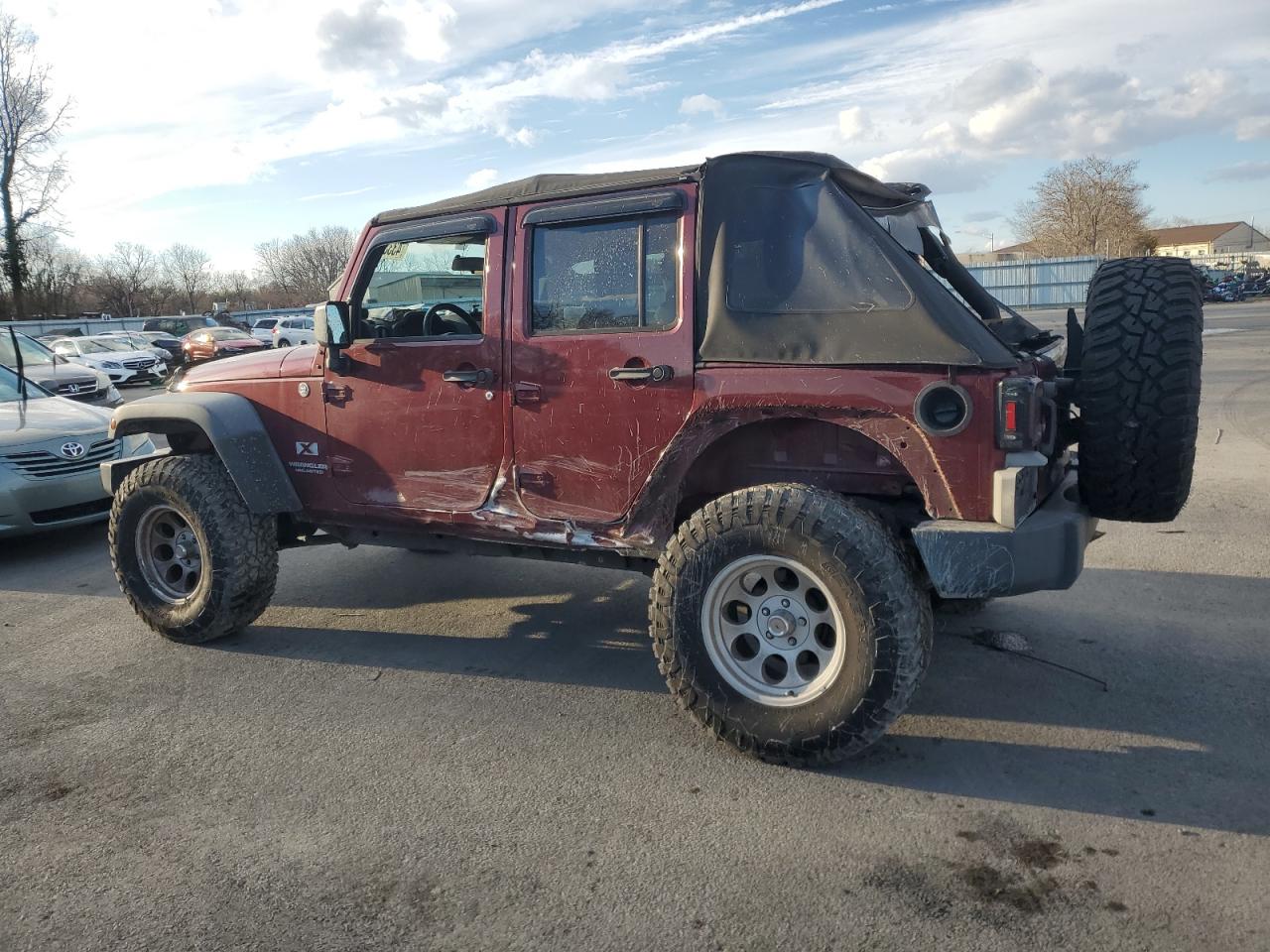 2007 Jeep Wrangler VIN 1J4GA39107L196436 Copart auction photo, rear end / side damage thumbnail 2