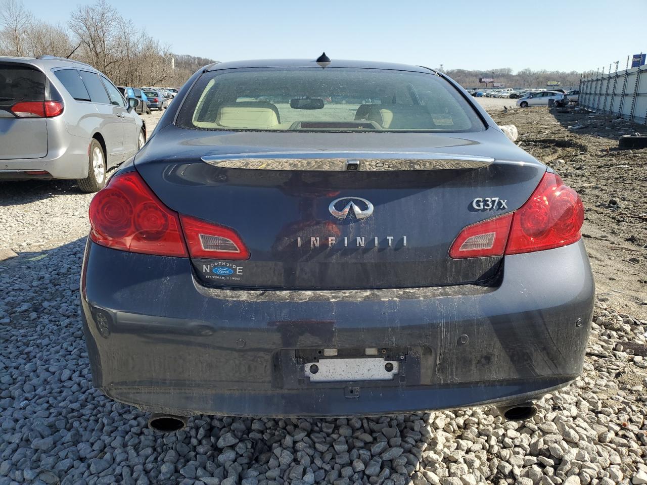 2011 Infiniti G VIN JN1CV6AR0BM412996 Copart auction photo, front end damage thumbnail 6