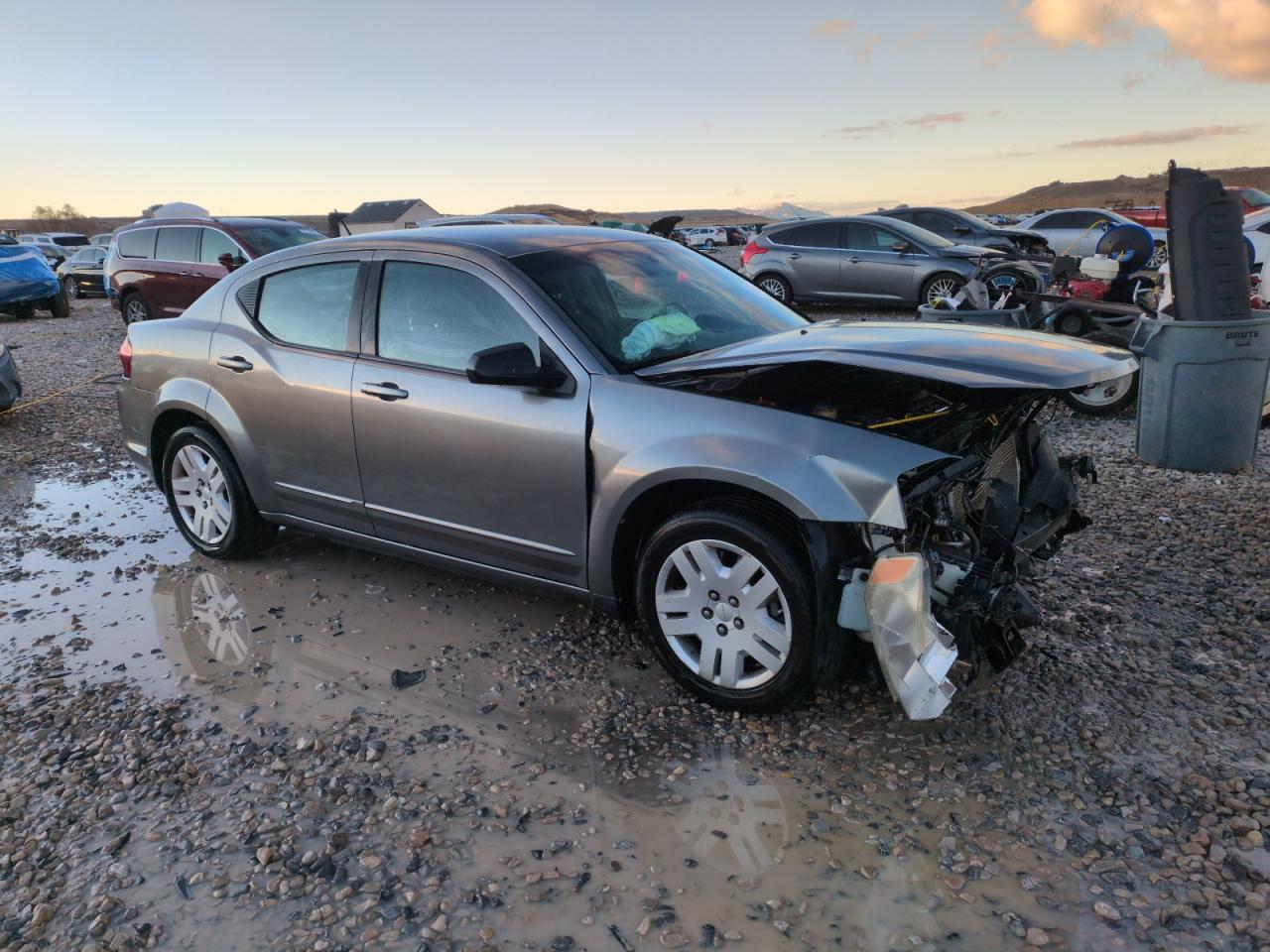 2012 Dodge Avenger VIN 1C3CDZAB3CN193956 Copart auction photo, front end damage thumbnail 4
