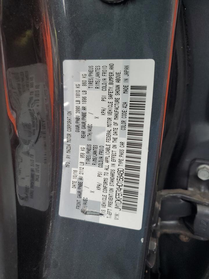 2017 Mazda CX-3 VIN JM1DKFB74H0158460 Copart auction photo, top/roof damage thumbnail 12