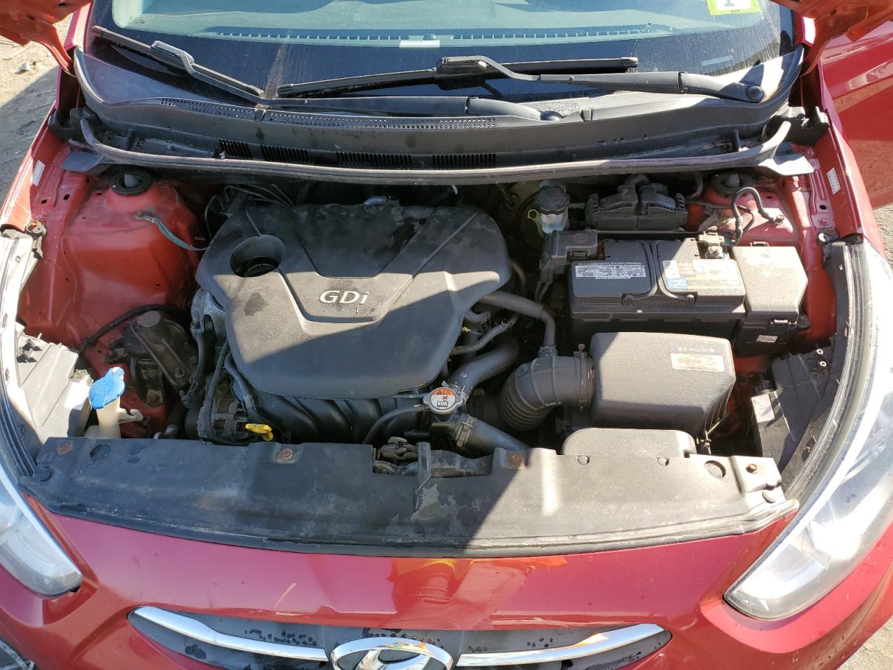 2016 Hyundai Accent VIN KMHCT4AEXGU118738 Copart auction photo, side / front end damage thumbnail 11
