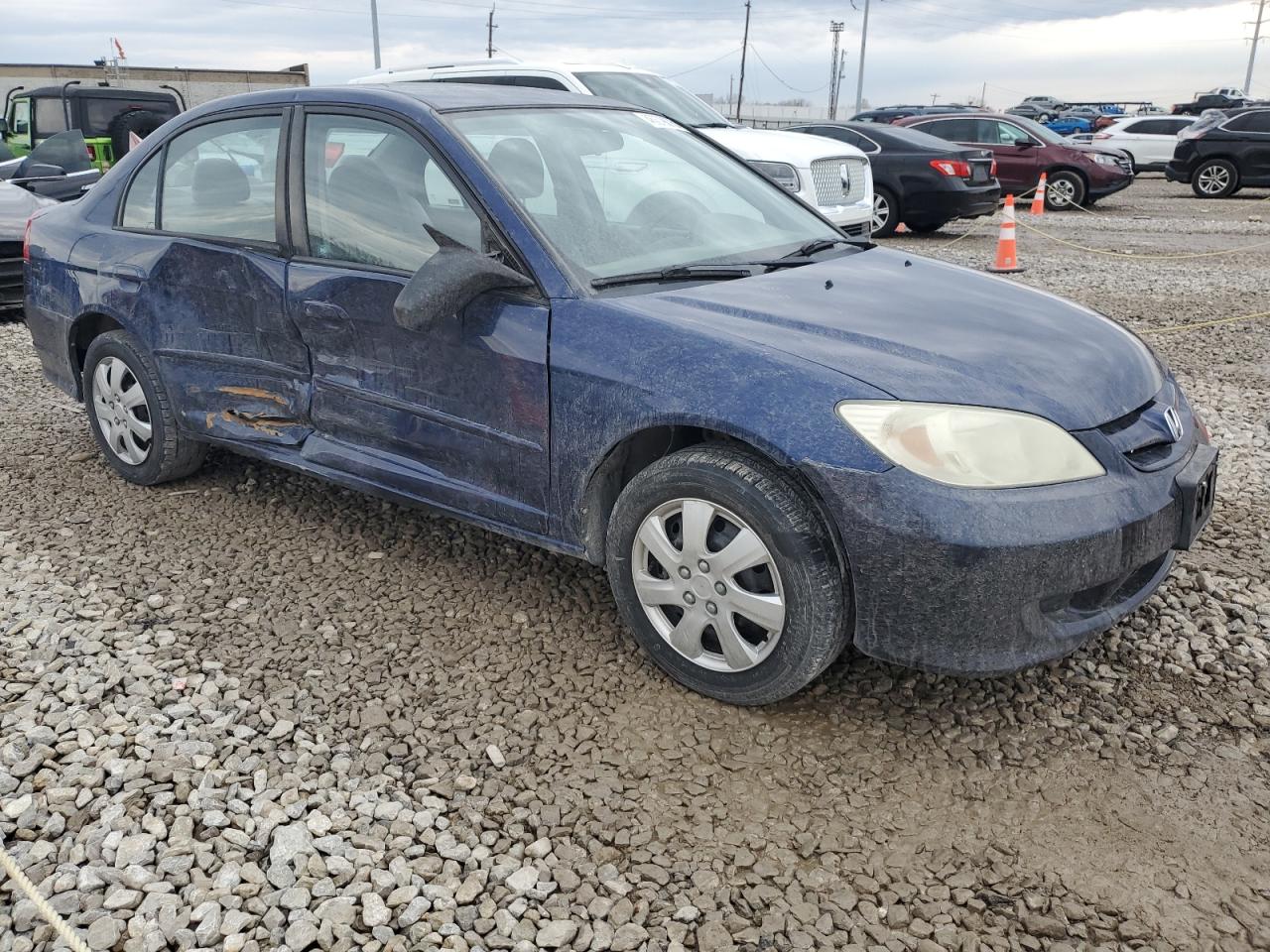 2004 Honda Civic VIN 1HGES16524L010737 Copart auction photo, side damage thumbnail 4
