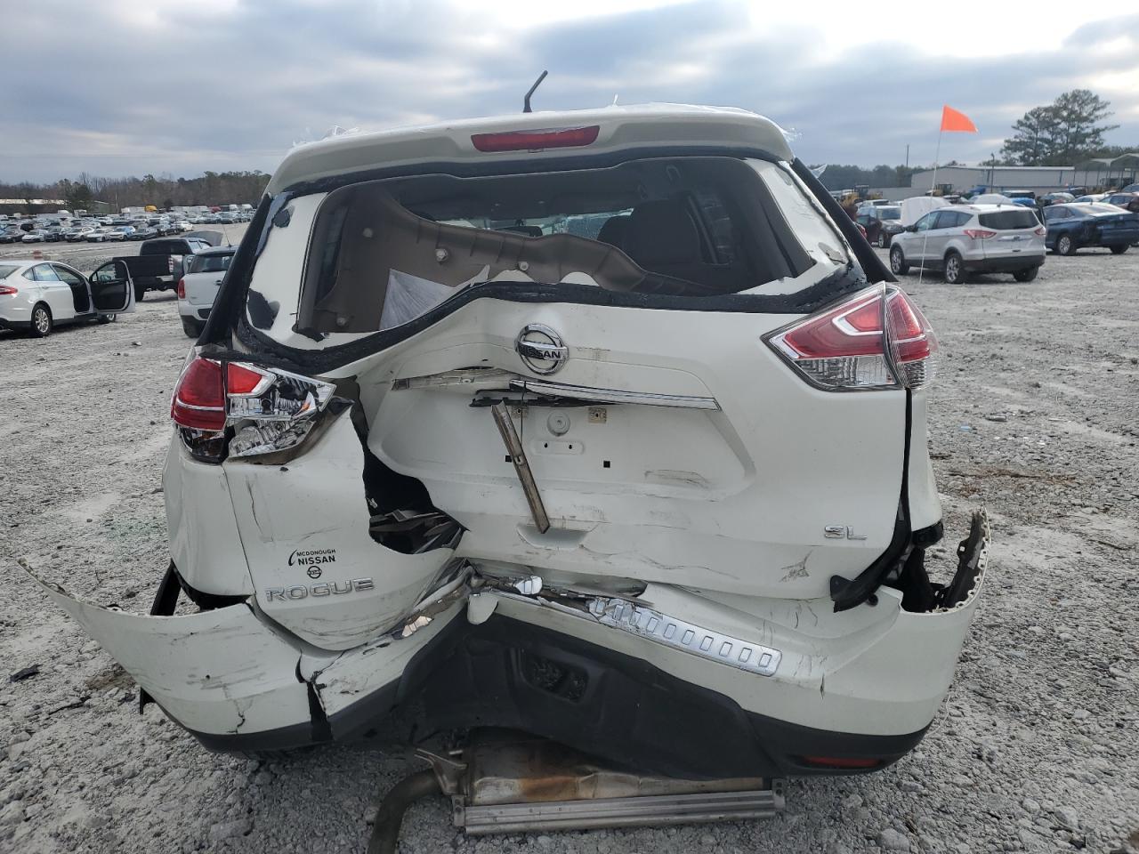 2016 Nissan Rogue VIN 5N1AT2MT0GC743936 Copart auction photo, rear end / front end damage thumbnail 6