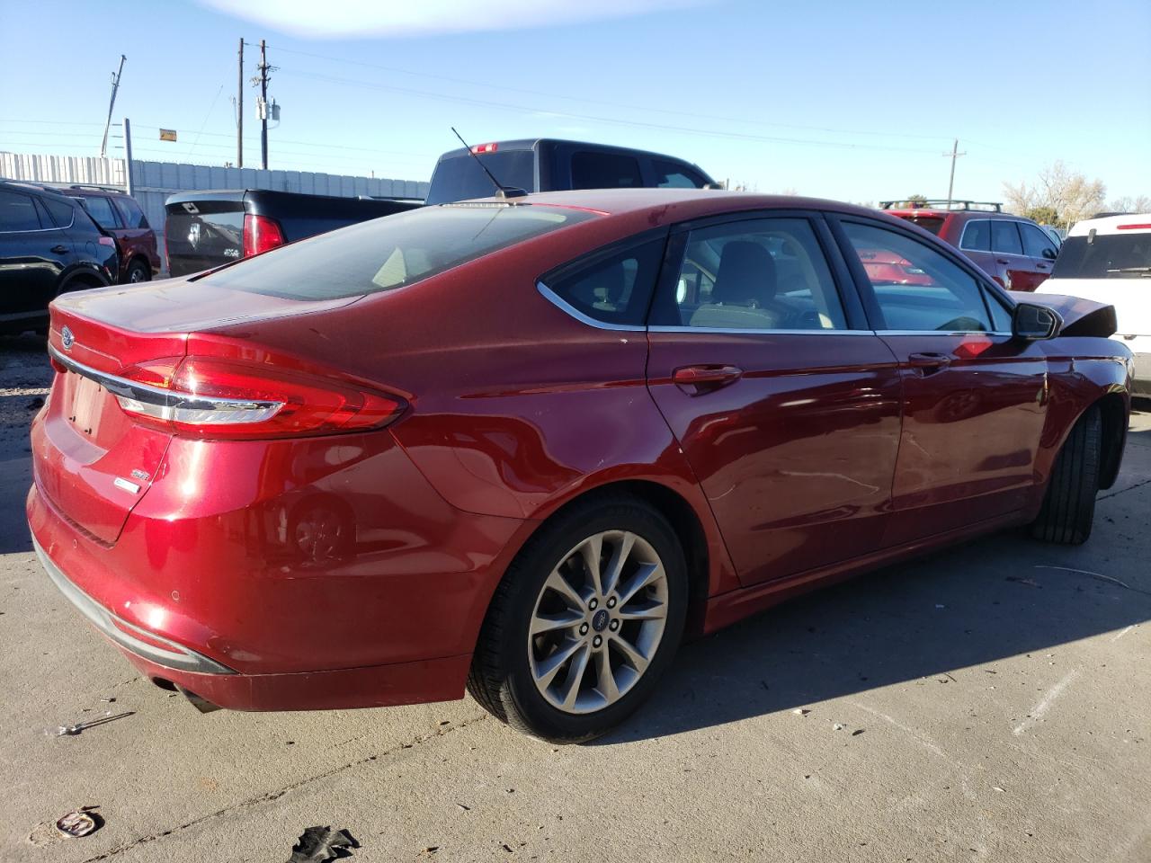 2017 Ford Fusion VIN 3FA6P0HDXHR416457 Copart auction photo, front end / side damage thumbnail 3