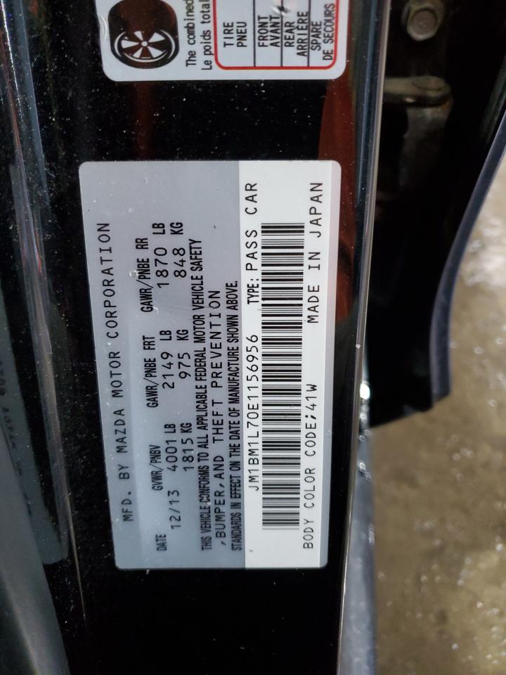 2014 Mazda 3 VIN JM1BM1L70E1156956 Copart auction photo, front end damage thumbnail 14