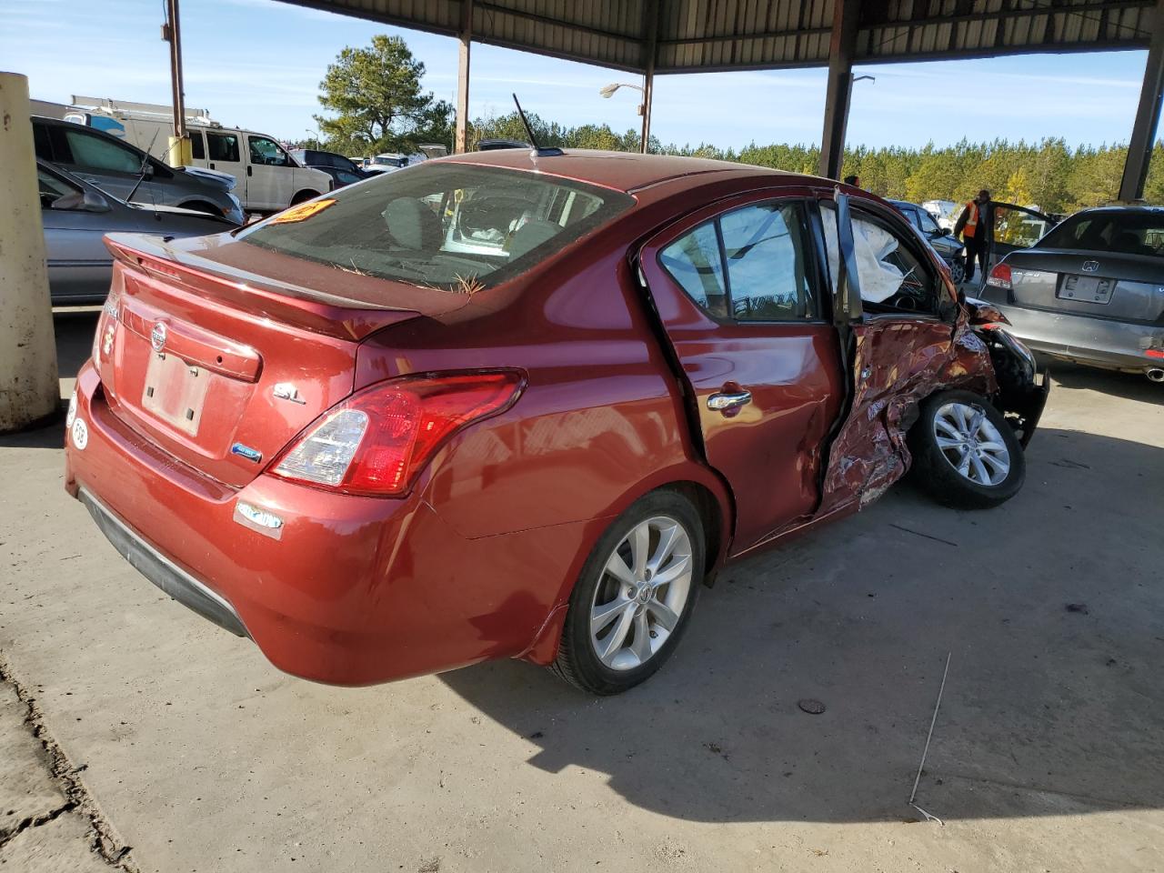 2016 Nissan Versa VIN 3N1CN7AP8GL890914 Copart auction photo, all over damage thumbnail 3