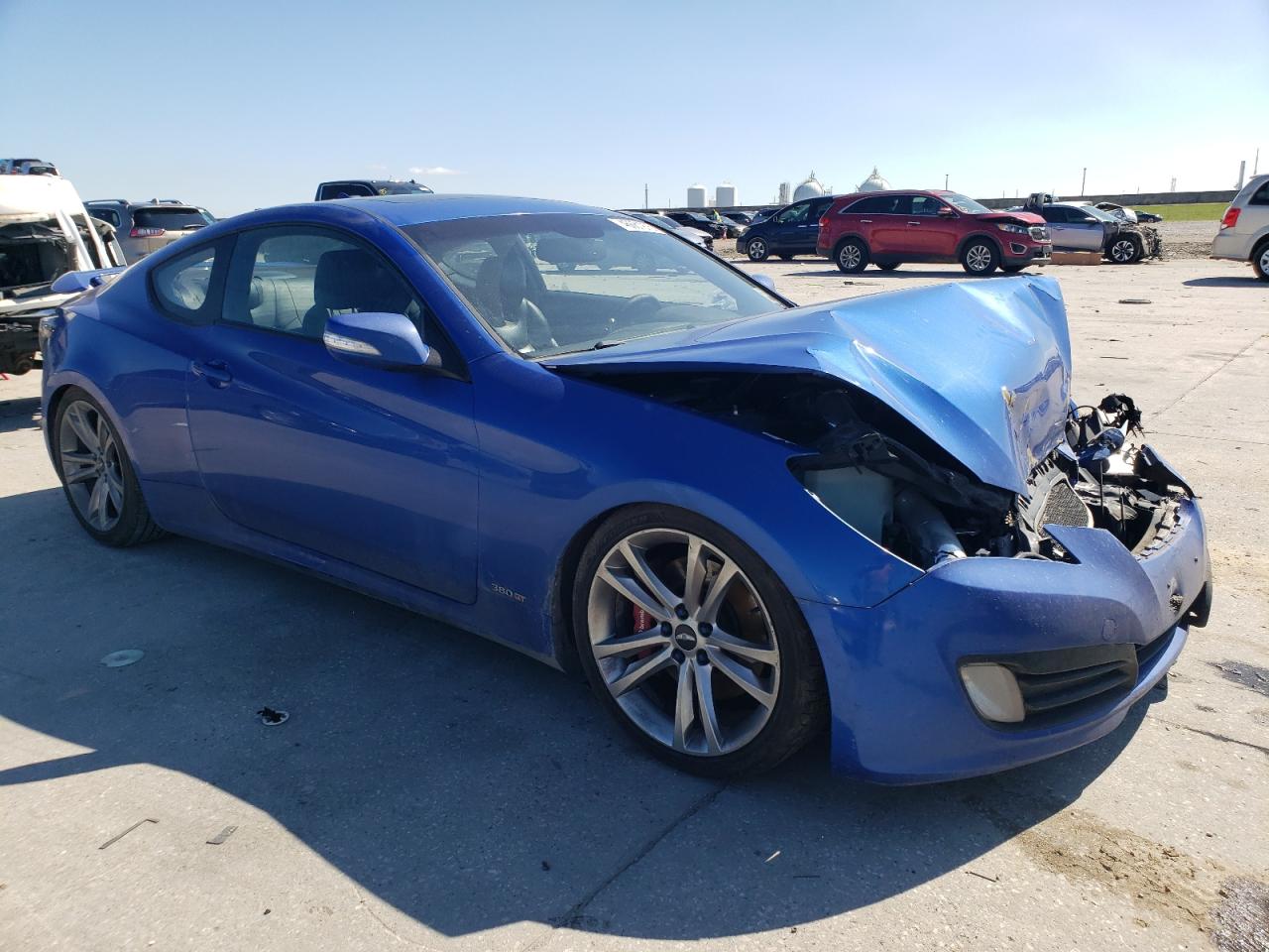 2010 Hyundai Genesis VIN KMHHU6KH1AU025556 Copart auction photo, front end damage thumbnail 4