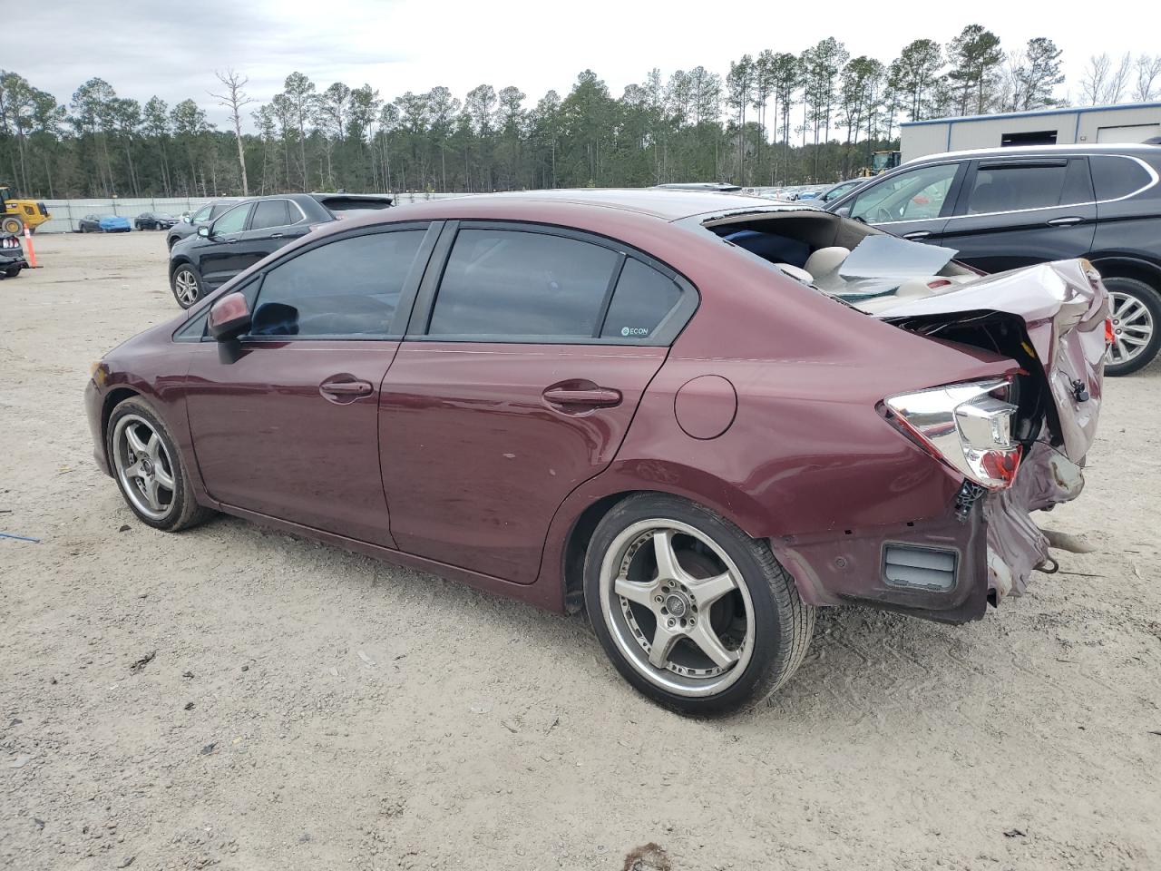 2012 Honda Civic VIN 19XFB2F58CE384401 Copart auction photo, rear end damage thumbnail 2