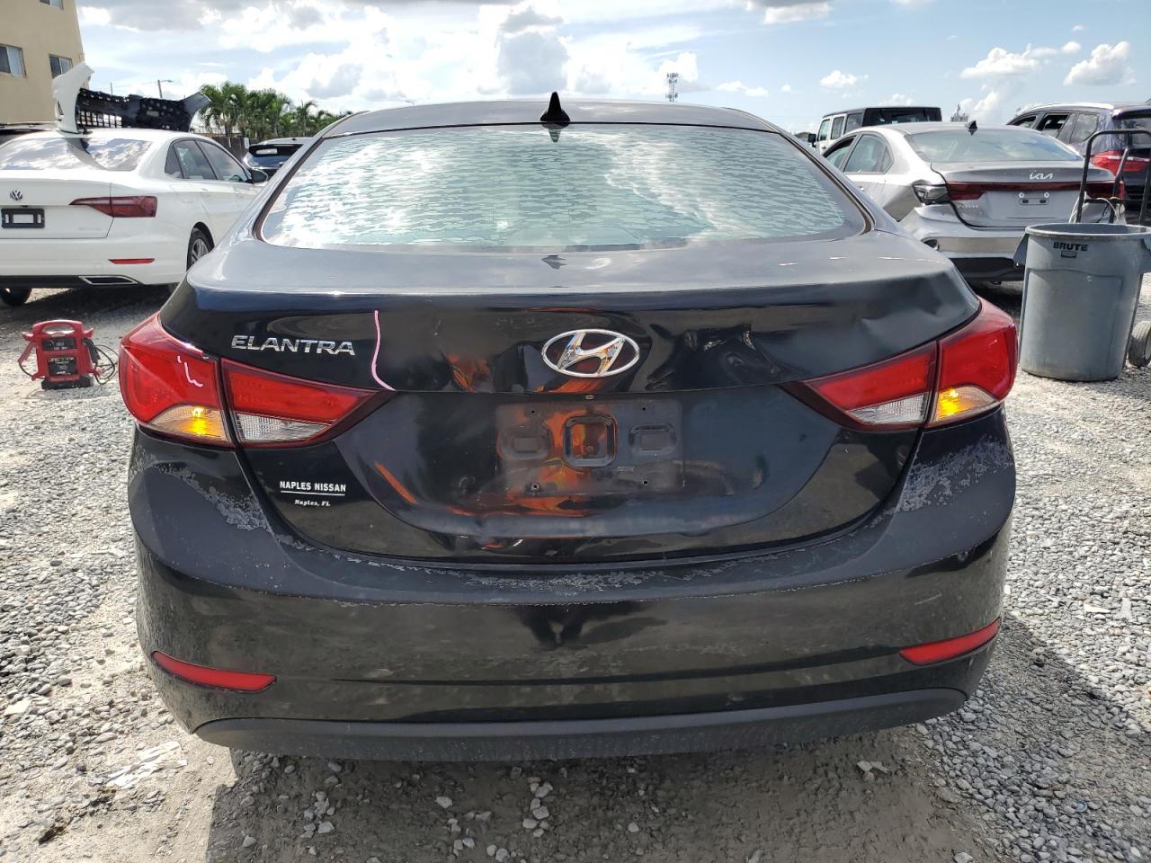 2014 Hyundai Elantra VIN KMHDH4AE5EU059942 Copart auction photo, front end damage thumbnail 6
