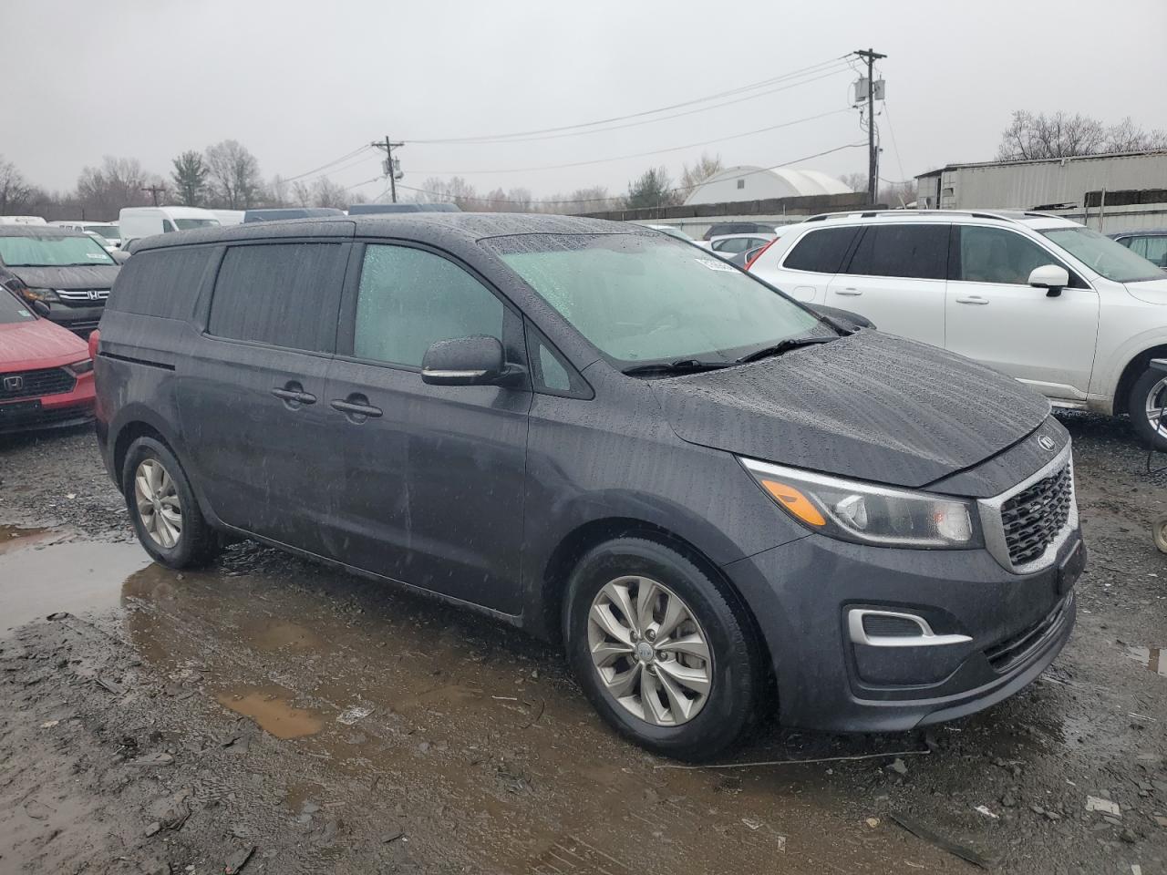2021 KIA Sedona VIN KNDMB5C15M6663385 Copart auction photo, front end / side damage thumbnail 4
