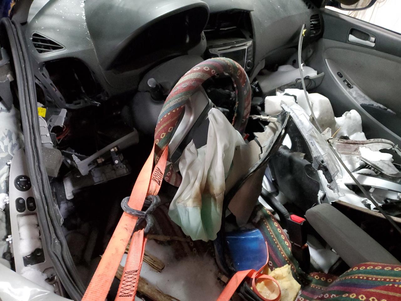 2014 Hyundai Accent VIN KMHCT4AE2EU651423 Copart auction photo, front end / side damage thumbnail 8