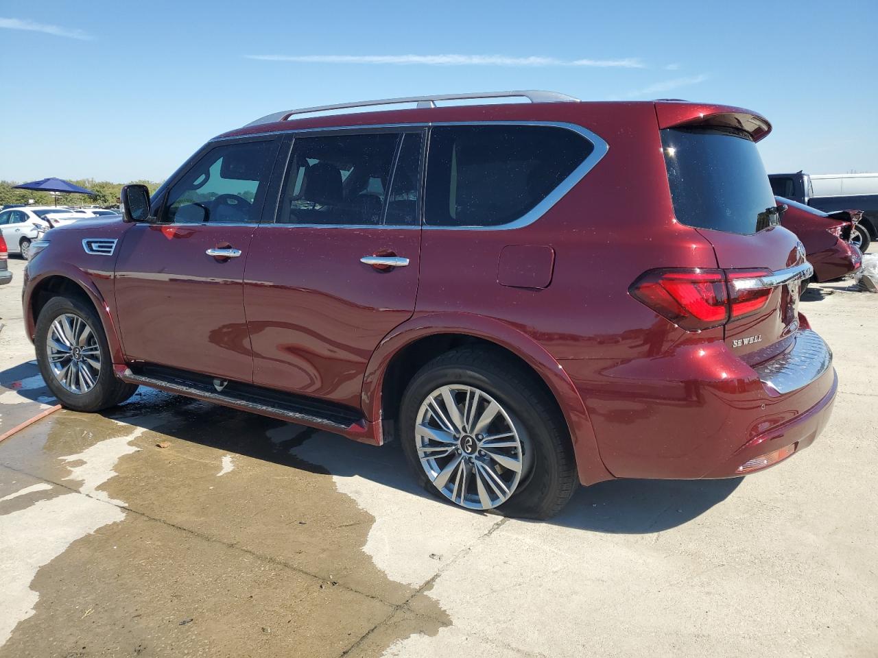 2021 Infiniti QX80 VIN JN8AZ2AF4M9718570 Copart auction photo, side / undercarriage damage thumbnail 2