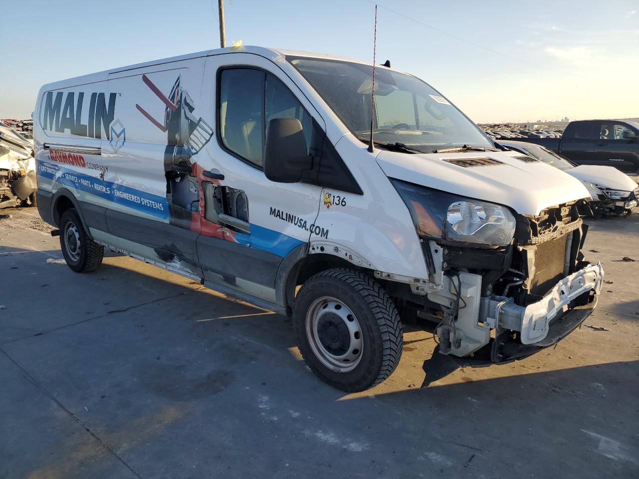 2023 Ford Transit VIN 1FTBR1Y87PKA47216 Copart auction photo, all over damage thumbnail 4