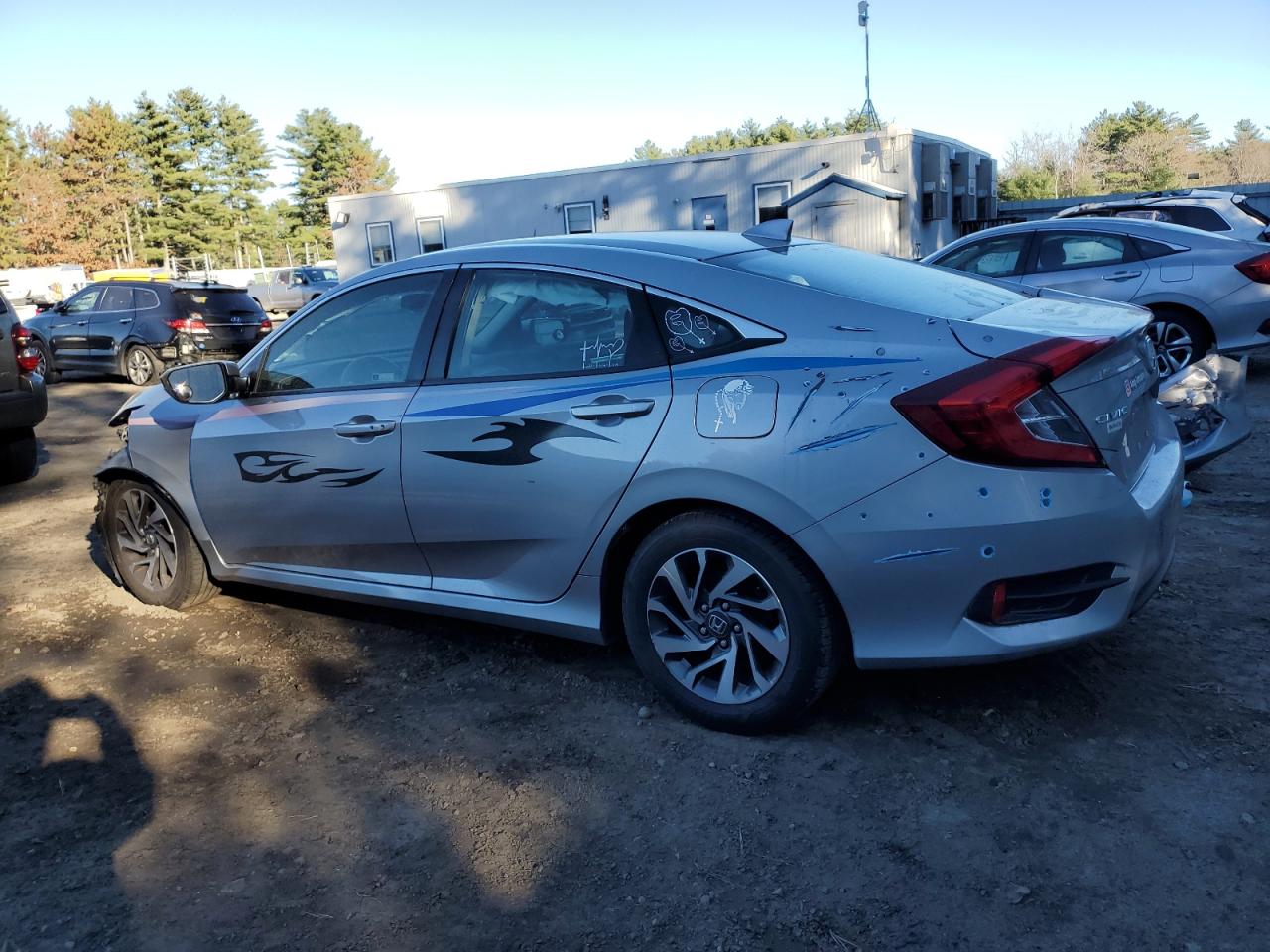 2018 Honda Civic VIN 2HGFC2F77JH597180 Copart auction photo, front end / minor dent/scratches damage thumbnail 2