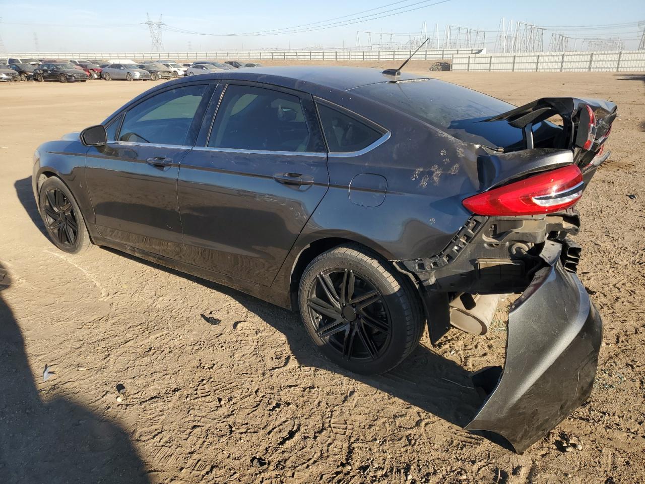 2019 Ford Fusion VIN 3FA6P0G7XKR277143 Copart auction photo, rear end damage thumbnail 2