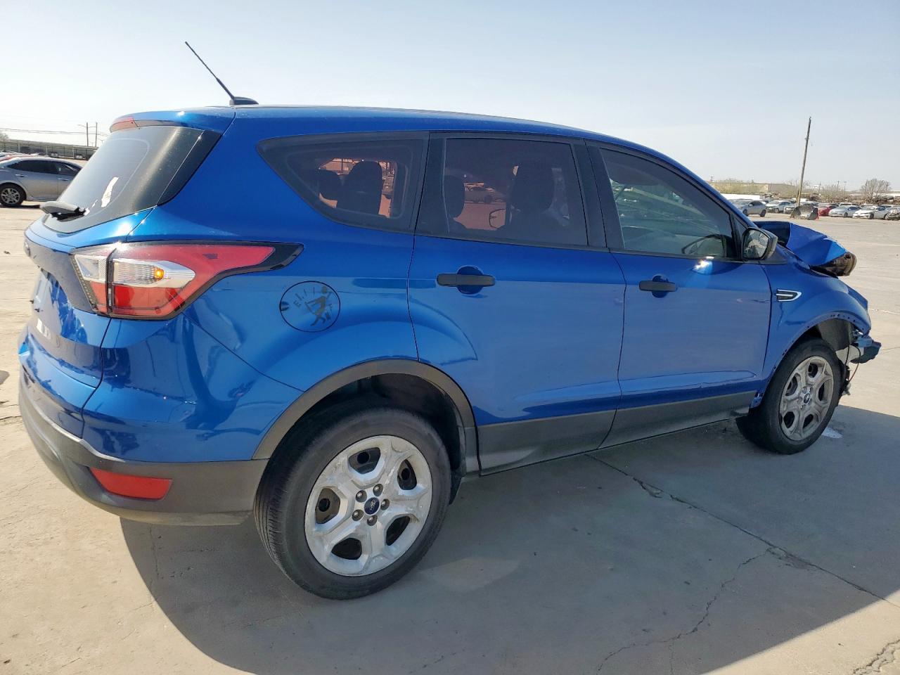 2018 Ford Escape VIN 1FMCU0F70JUB41713 Copart auction photo, front end / side damage thumbnail 3