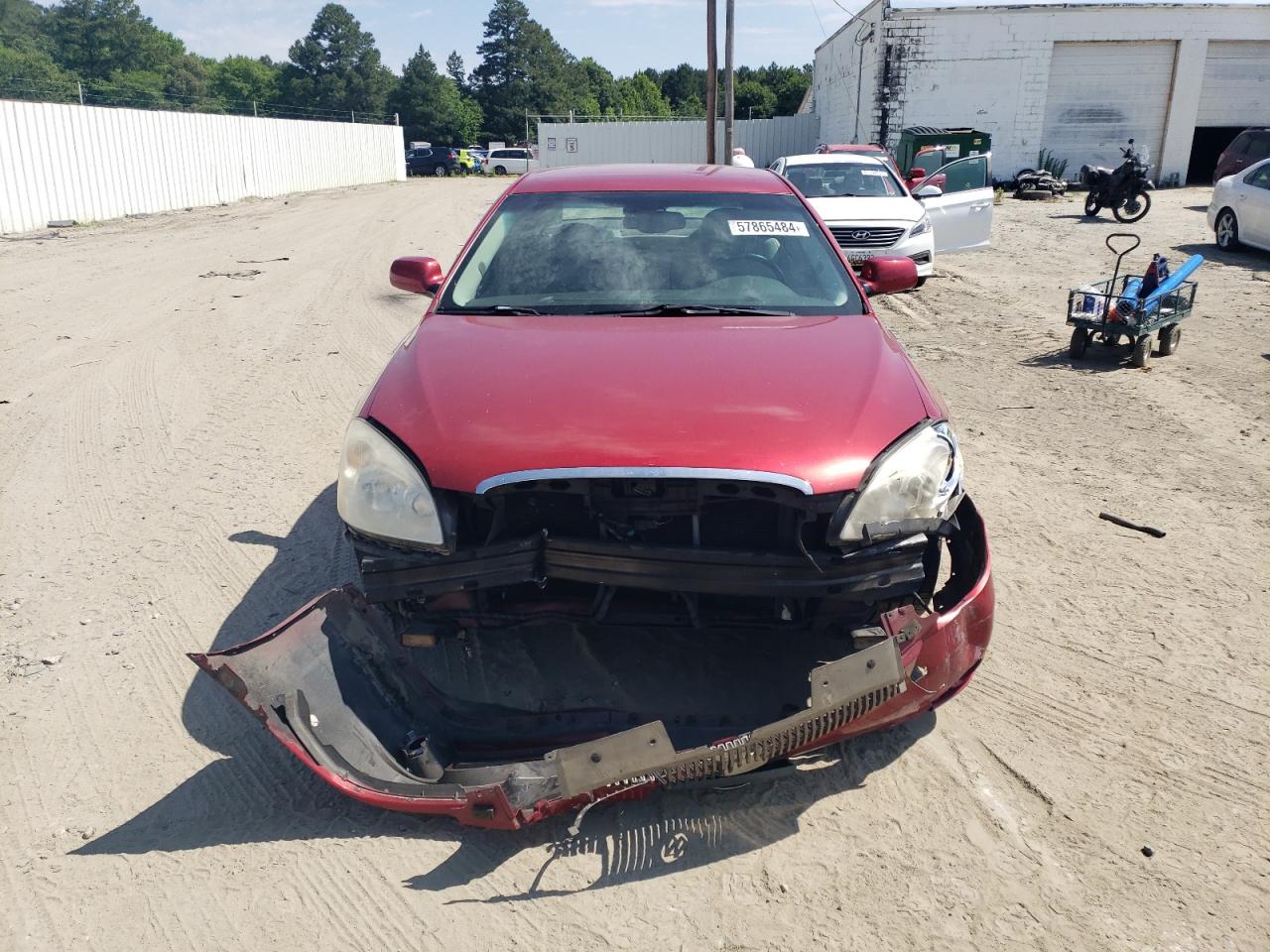2008 Buick Lucerne VIN 1G4HE57Y58U165720 Copart auction photo, front end / side damage thumbnail 5