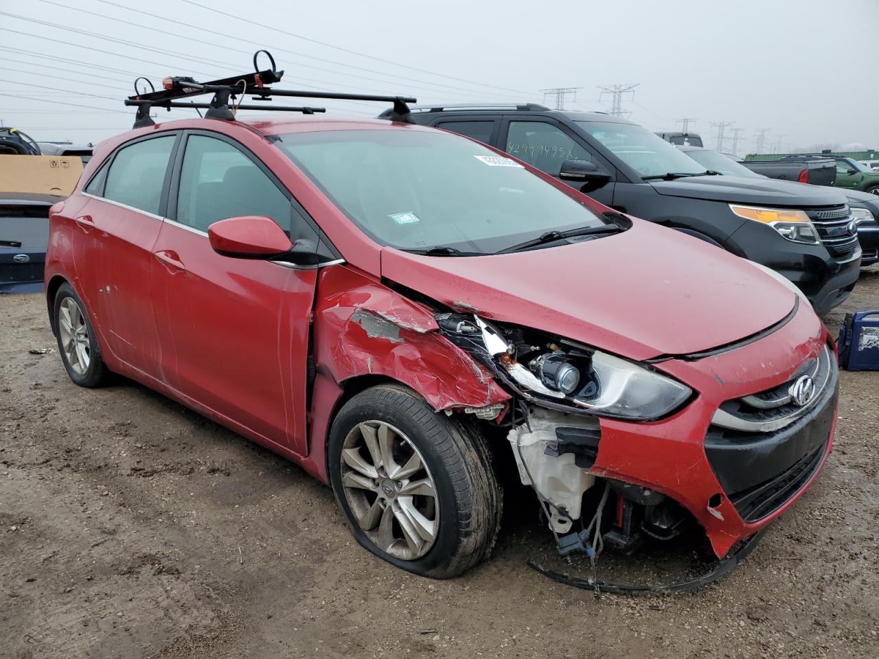 2014 Hyundai Elantra VIN KMHD35LH5EU222150 Copart auction photo, front end / minor dent/scratches damage thumbnail 4