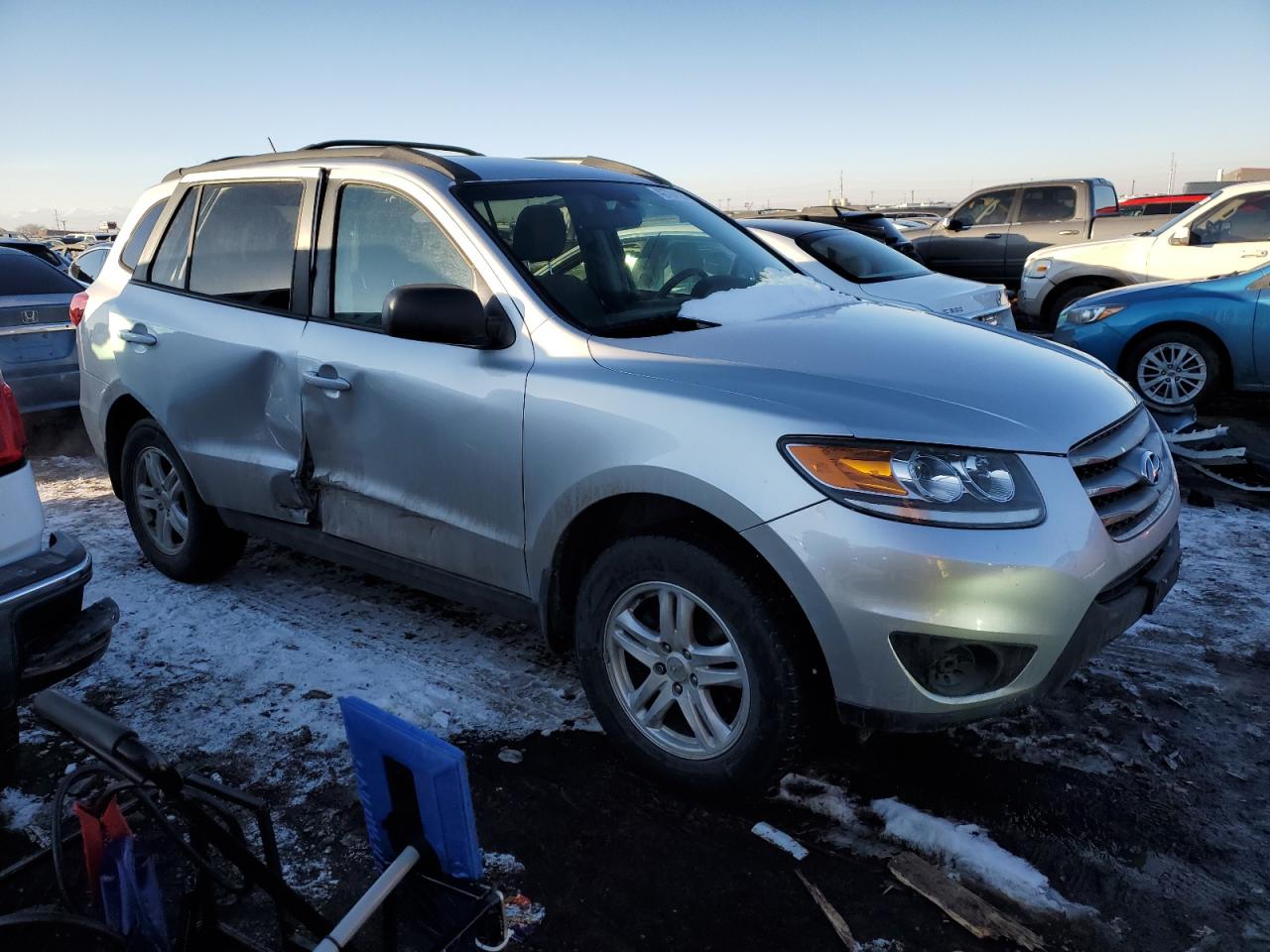 2012 Hyundai Santa Fe VIN 5XYZGDAG3CG140550 Copart auction photo, side damage thumbnail 4