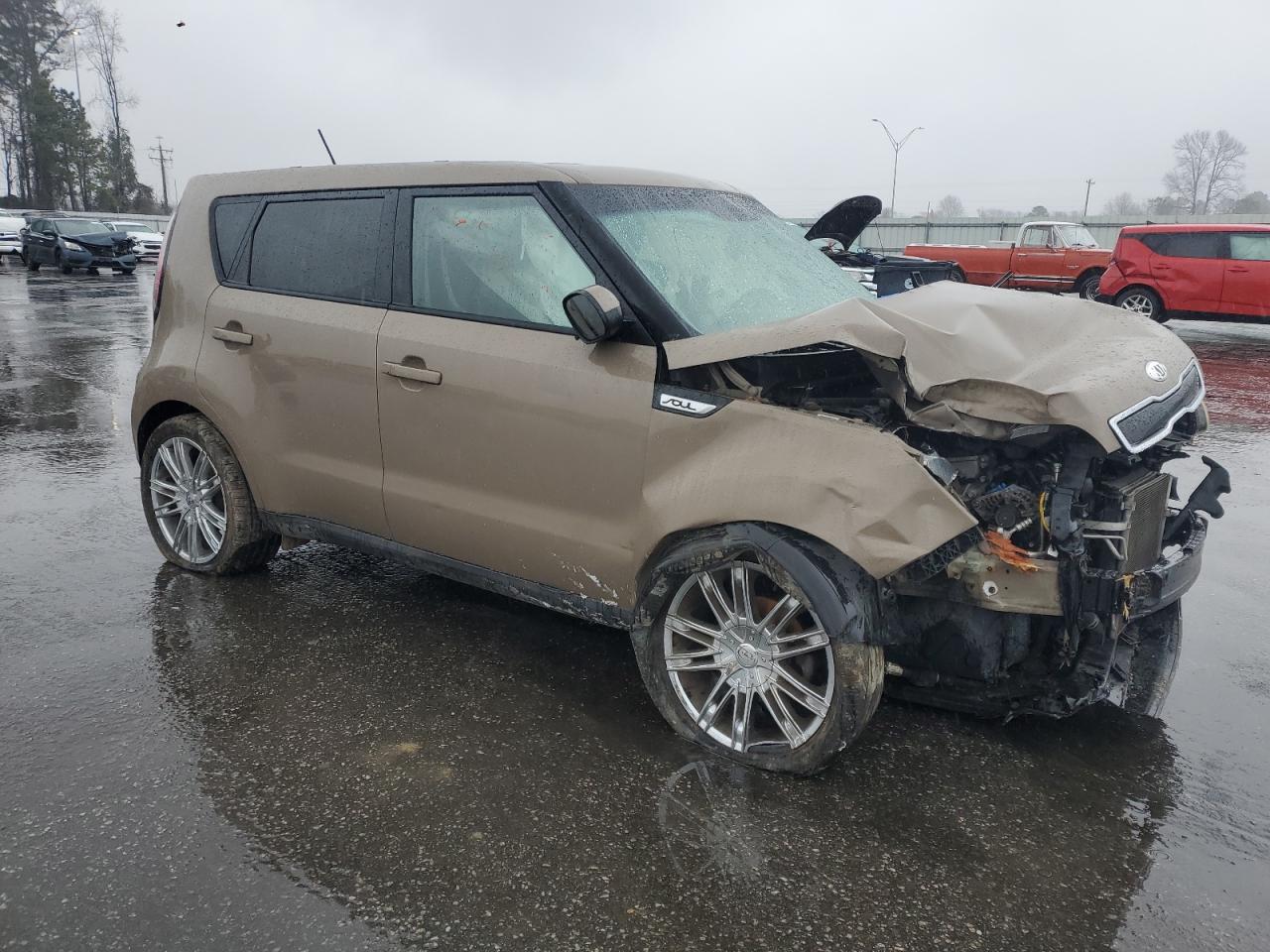 2015 KIA Soul VIN KNDJP3A59F7111884 Copart auction photo, front end / side damage thumbnail 4