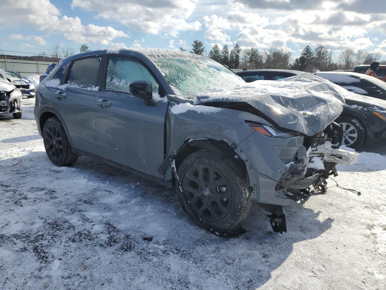 2024 Honda HR-V VIN 3CZRZ2H59RM766192 Copart auction photo, front end / side damage thumbnail 4