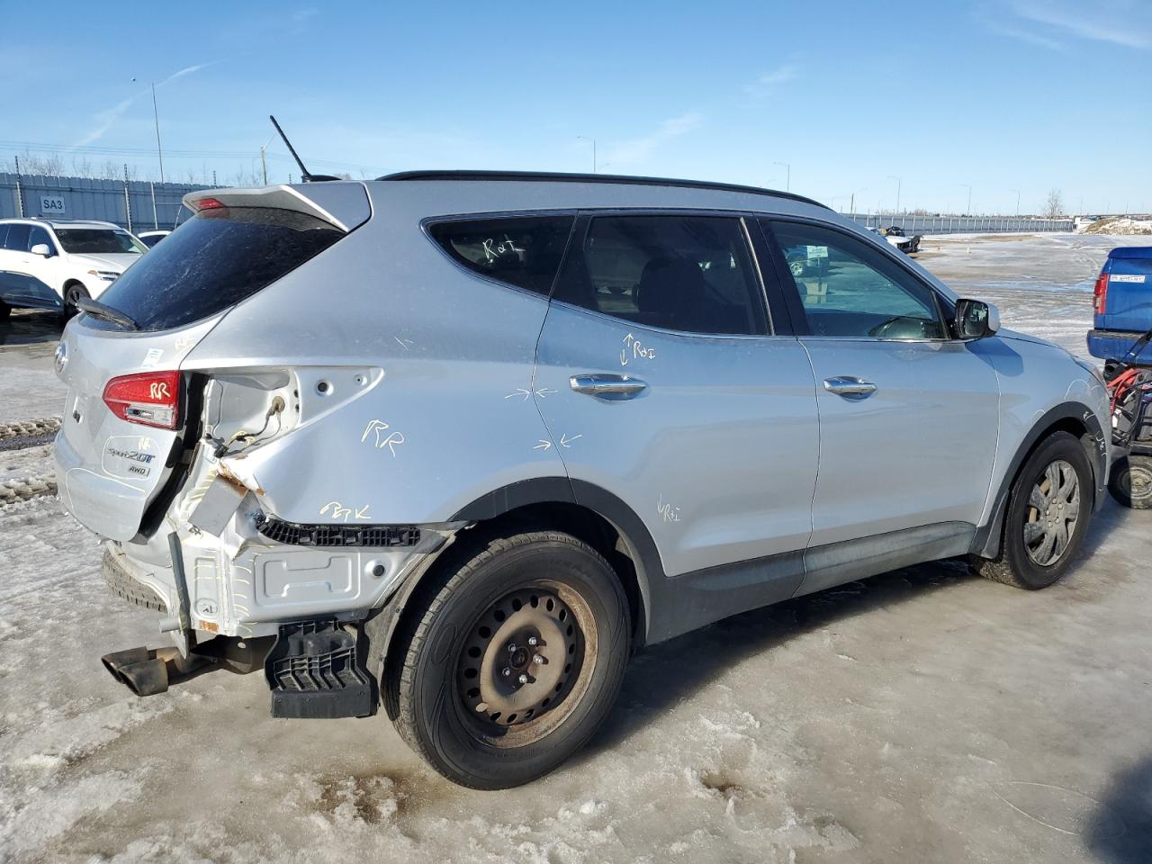 2015 Hyundai Santa Fe VIN 5XYZUDLA8FG267493 Copart auction photo, rear end / front end damage thumbnail 3