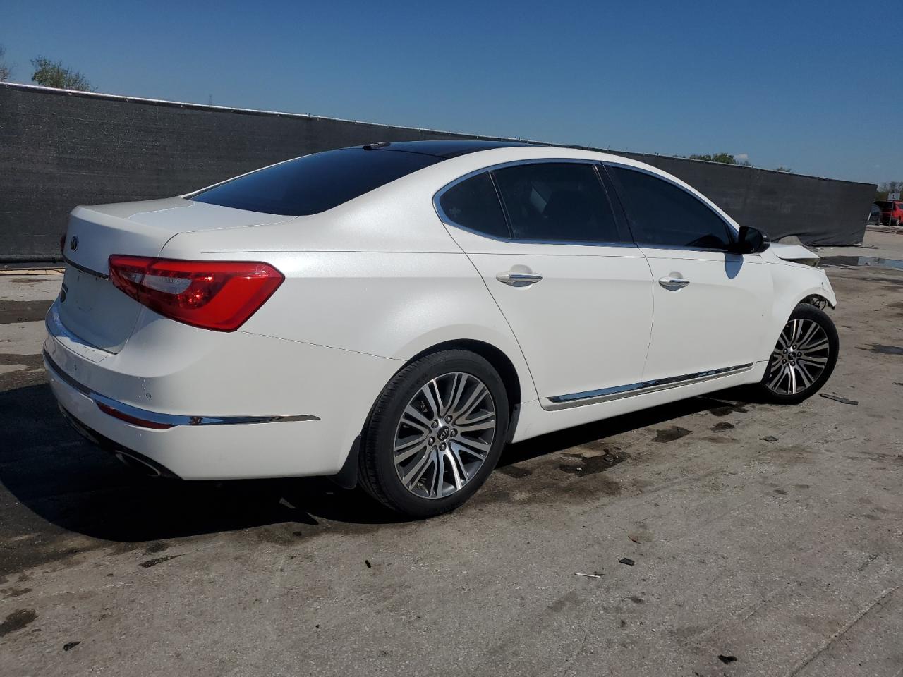 2015 KIA Cadenza VIN KNALN4D73F5185070 Copart auction photo, front end / side damage thumbnail 3