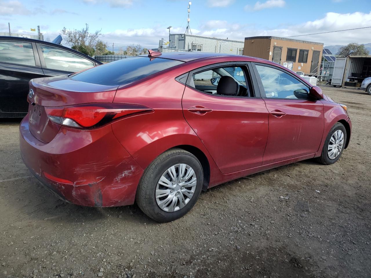 2016 Hyundai Elantra VIN 5NPDH4AE0GH702778 Copart auction photo, vandalism damage thumbnail 3