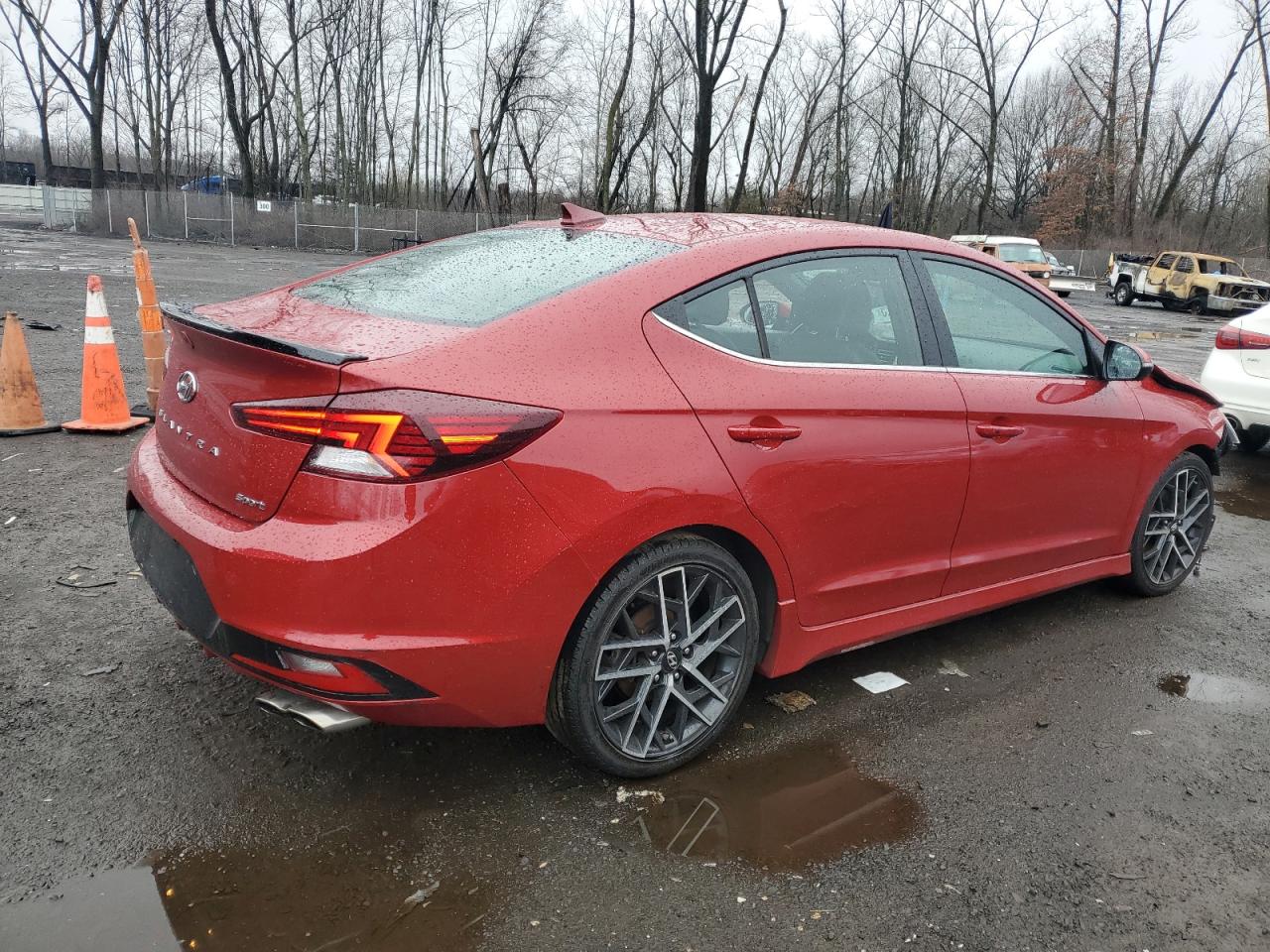 2019 Hyundai Elantra VIN KMHD04LB0KU818437 Copart auction photo, front end damage thumbnail 3