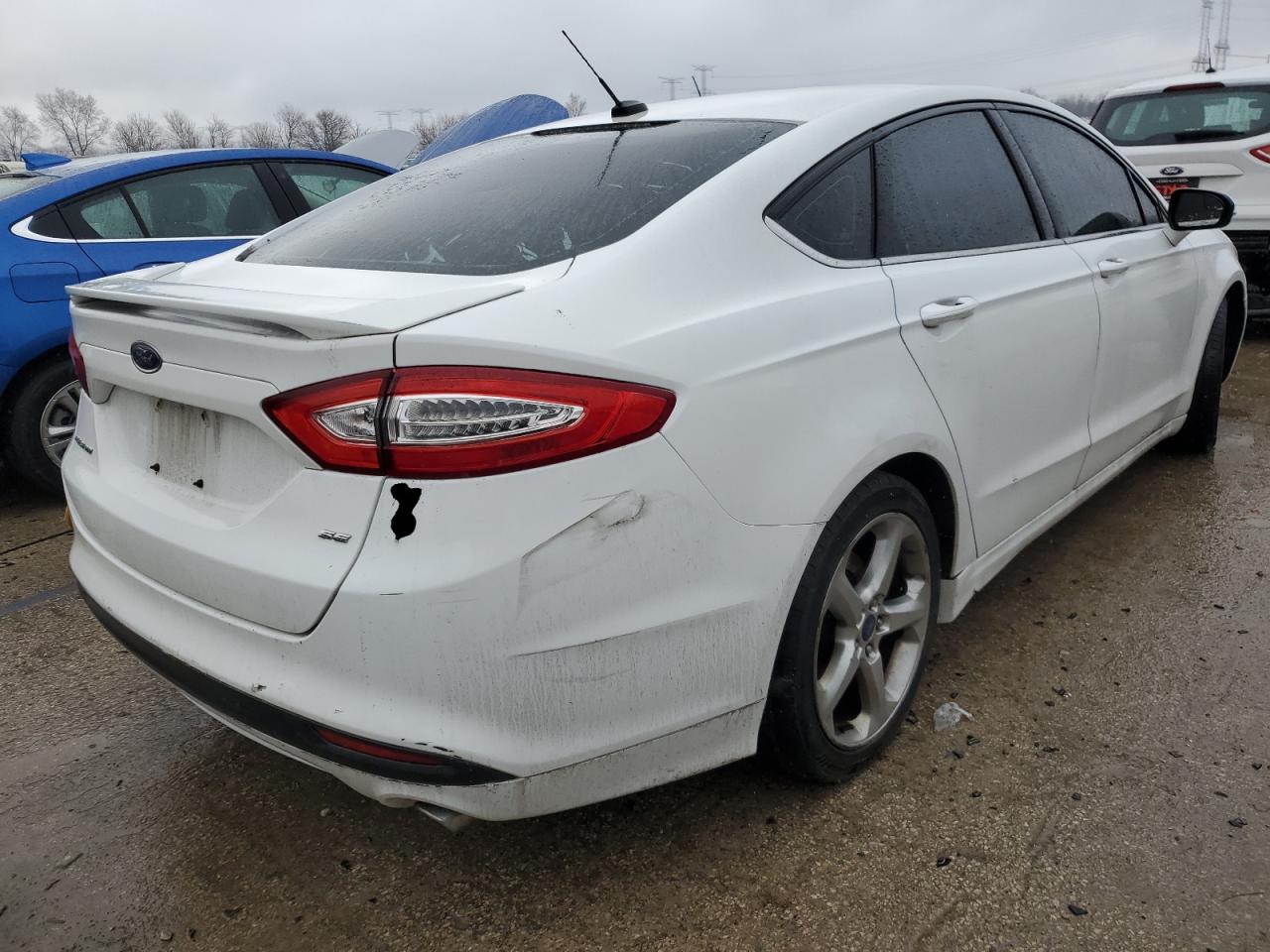 2014 Ford Fusion VIN 1FA6P0H73E5405681 Copart auction photo, front end / side damage thumbnail 3