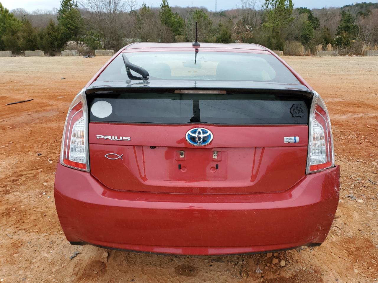 2013 Toyota Prius VIN JTDKN3DU4D1729966 Copart auction photo, front end / rear end damage thumbnail 6