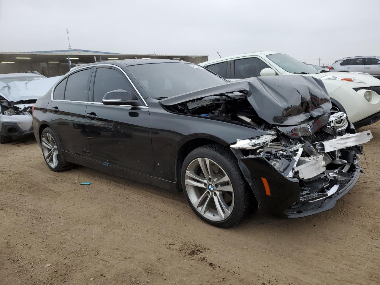 2018 BMW 3er VIN WBA8D9C54JEM34006 Copart auction photo, front end damage thumbnail 4