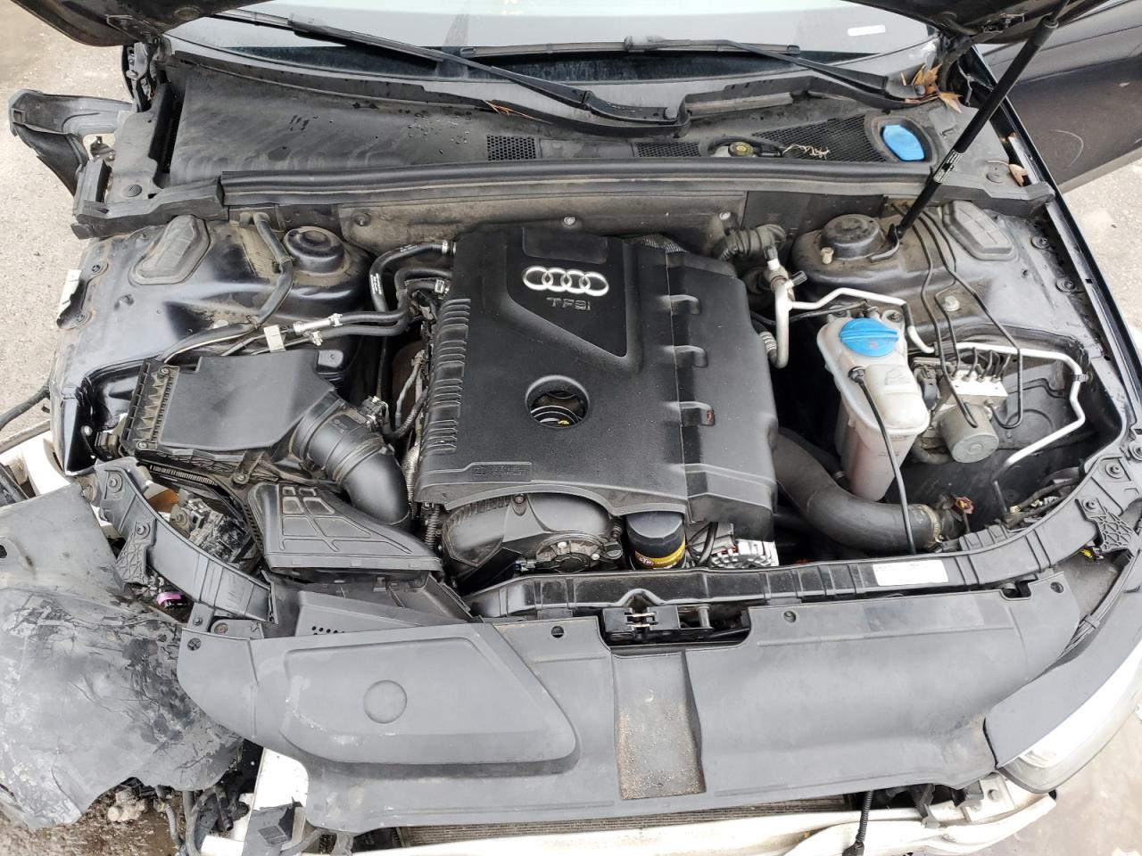 2014 Audi A4 VIN WAUBFAFL9EA066558 Copart auction photo, side / front end damage thumbnail 11