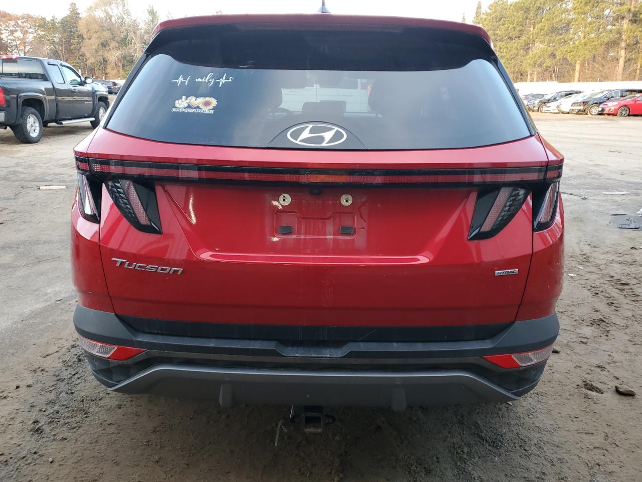 2022 Hyundai Tucson VIN 5NMJECAEXNH051837 Copart auction photo, all over damage thumbnail 6
