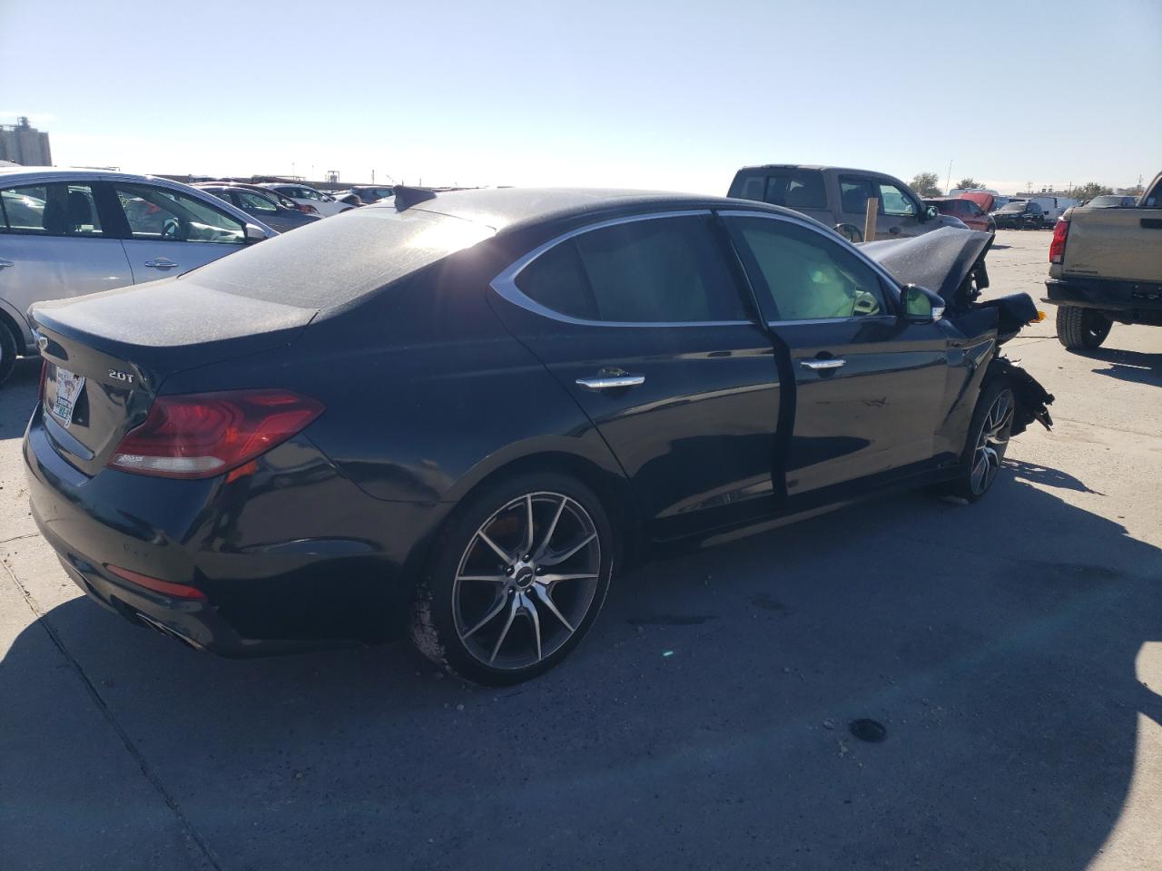 2019 Genesis G70 VIN KMTG44LA2KU026742 Copart auction photo, front end damage thumbnail 3