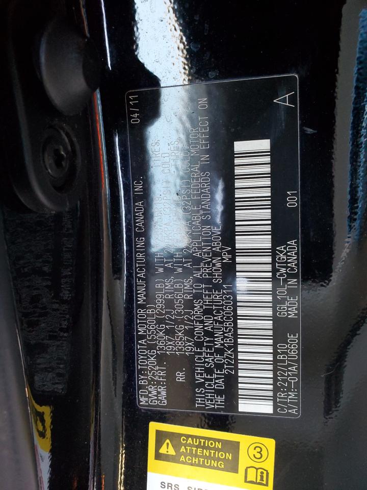 2011 Lexus RX VIN 2T2ZK1BA5BC060311 Copart auction photo, front end / side damage thumbnail 13
