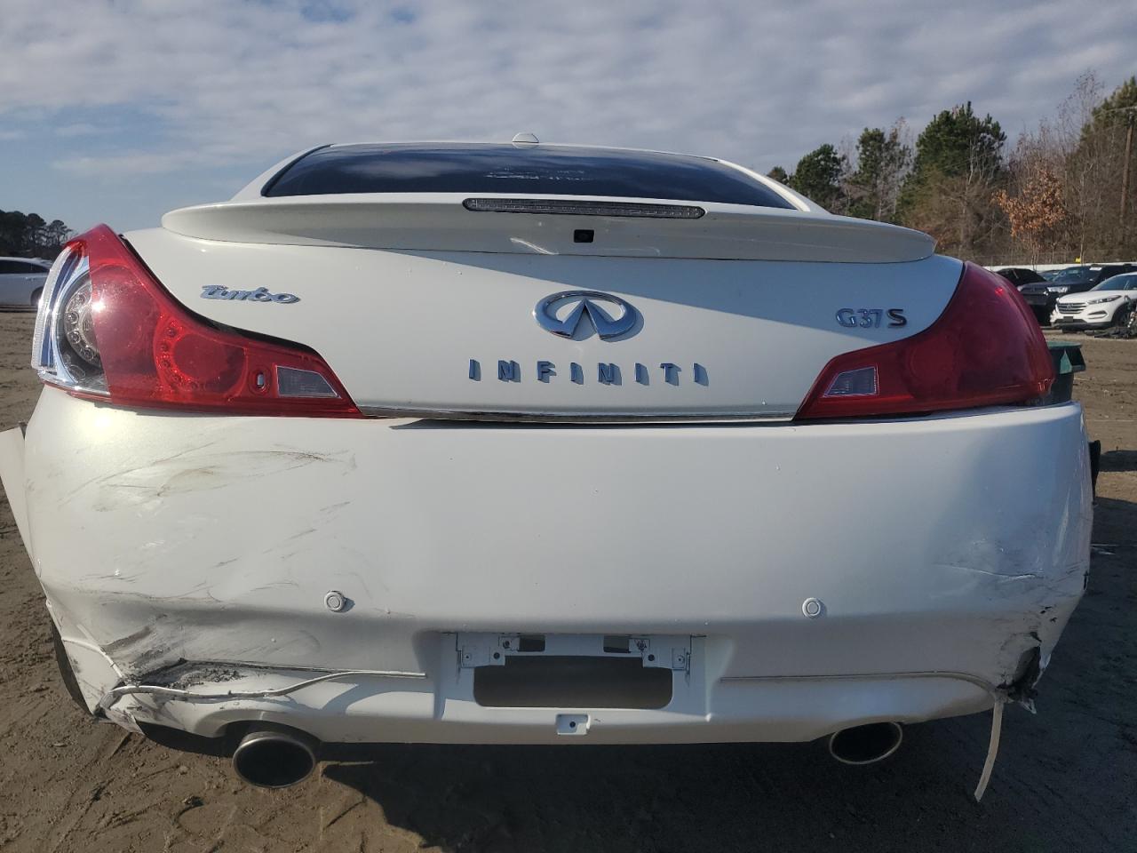 2012 Infiniti G VIN JN1CV6EK6CM422916 Copart auction photo, rear end damage thumbnail 6